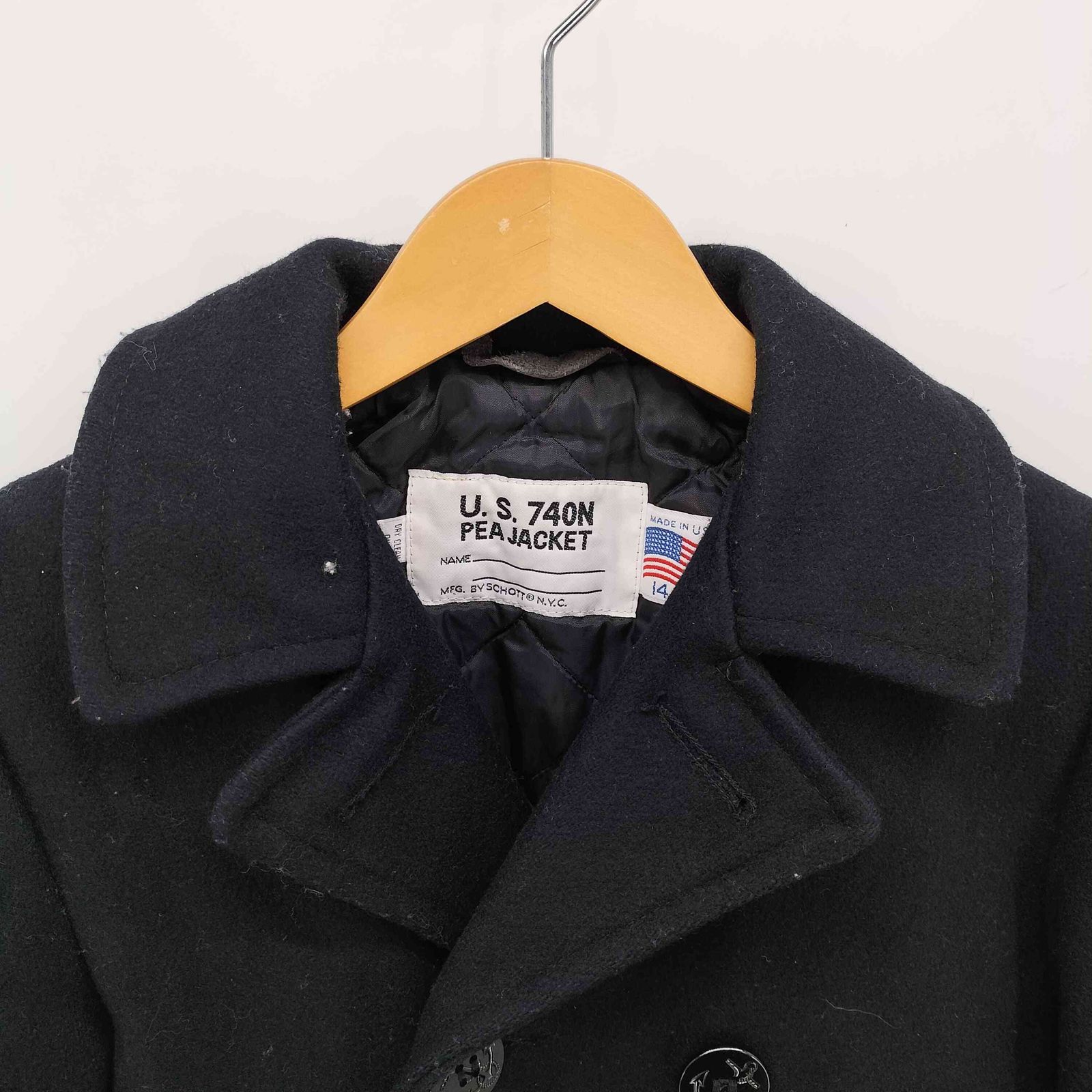 ショット Schott USA製 U.S.740N PEA JACKET 裏地キルティング