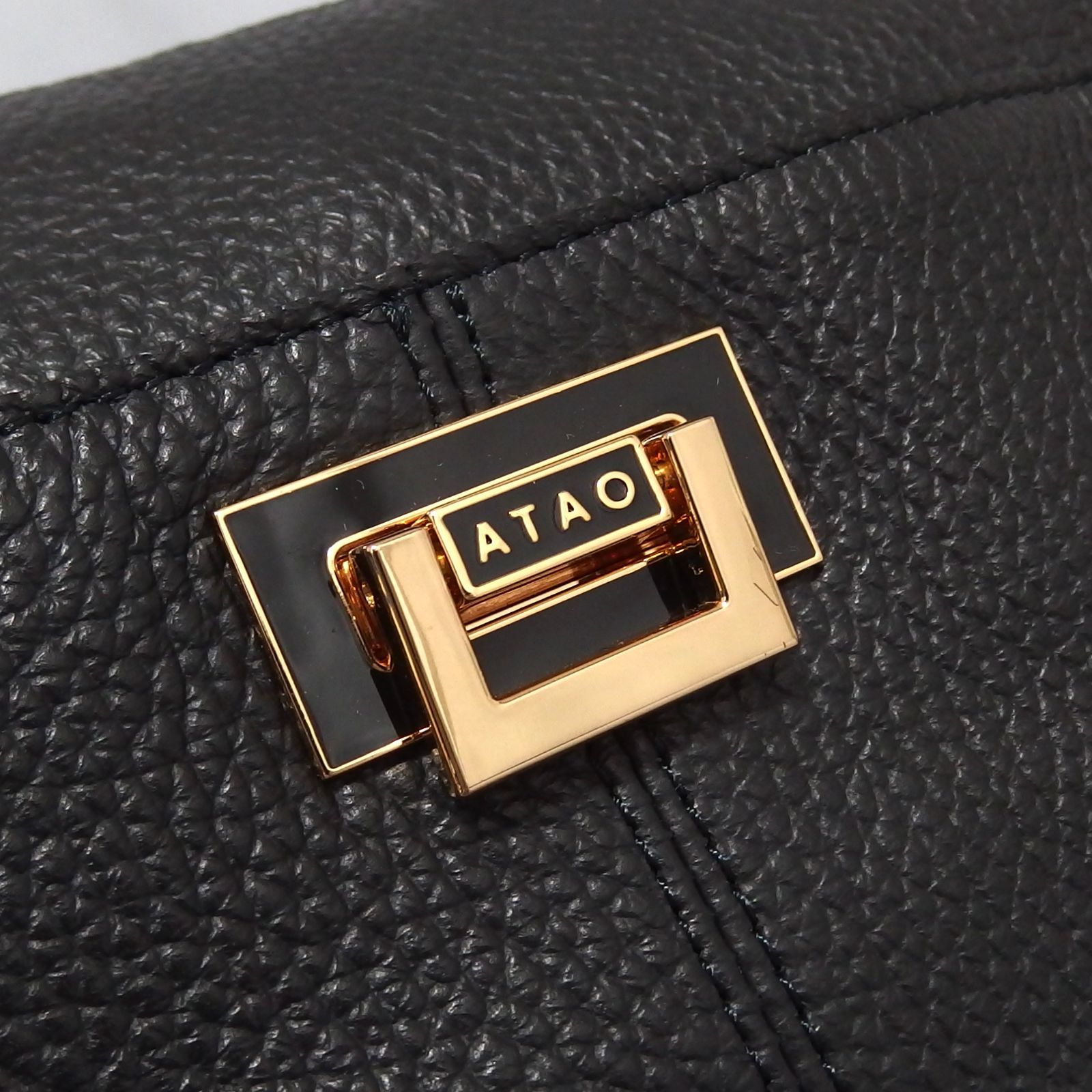 良品☆ATAO WEEKEND 2Way ショルダー ハンドバッグ ブラック 黒 撥水