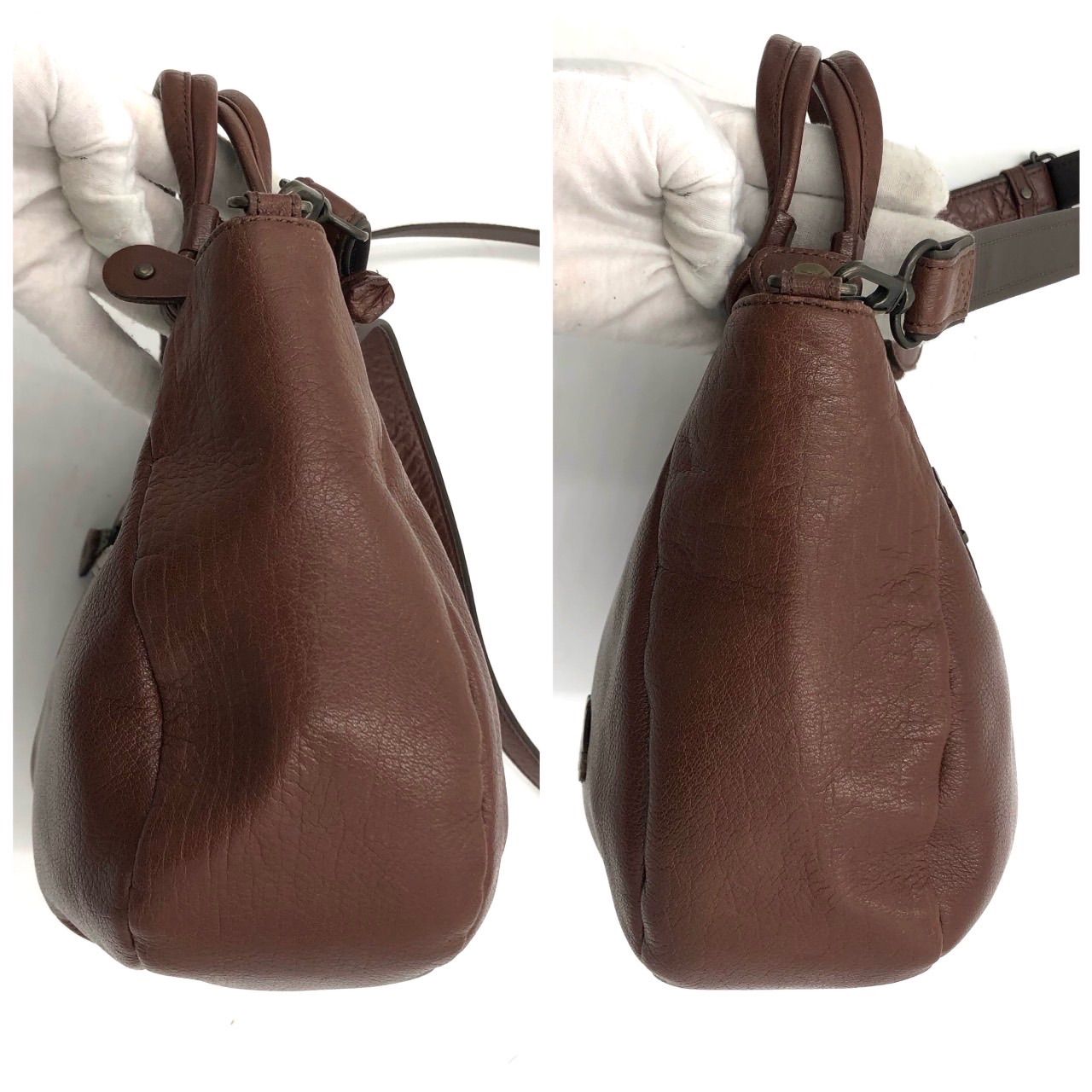 美品】イビザ IBIZA 2way ショルダーバッグ ハンドバッグ レザー 