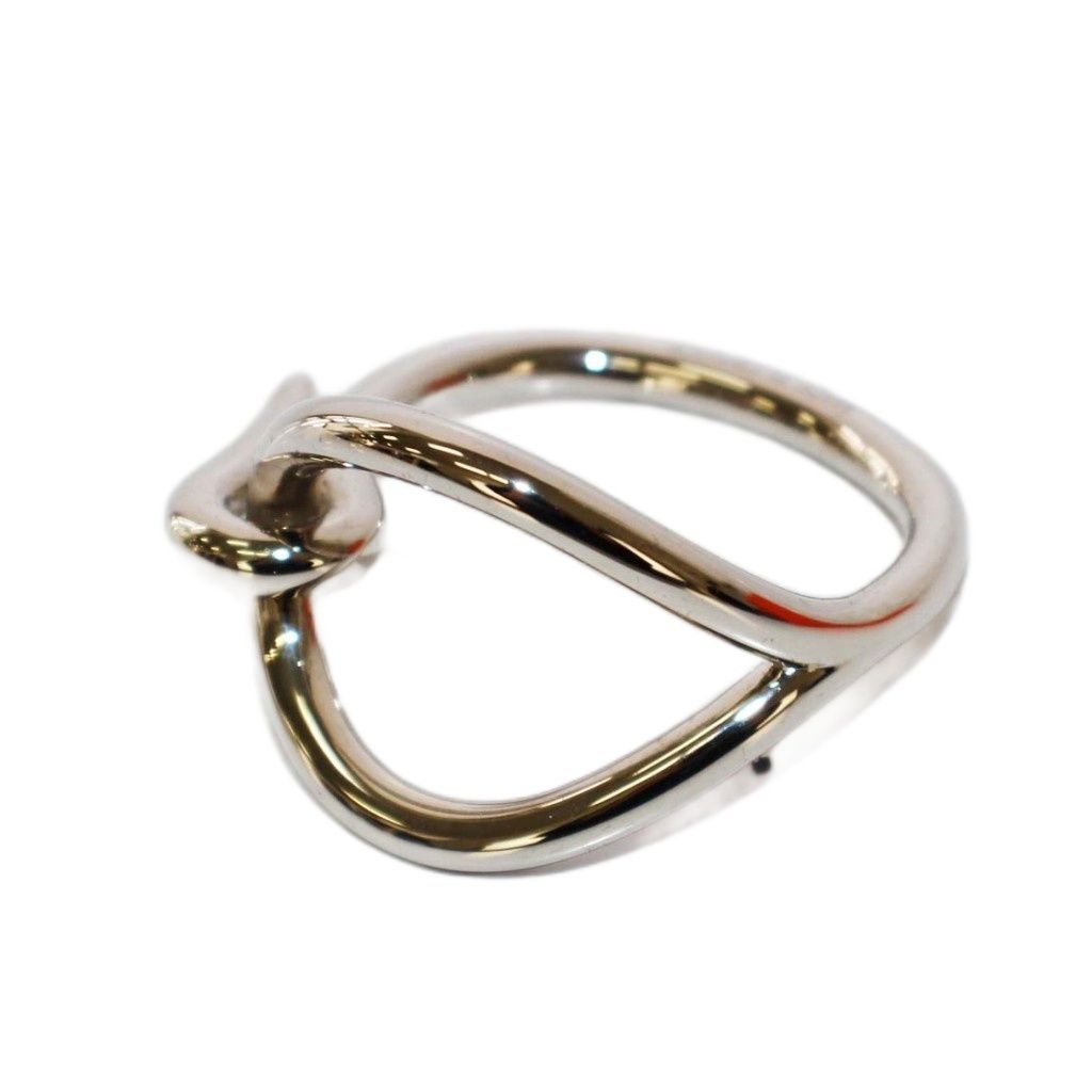 エルメス HERMES ジャンボ スカーフリング シルバーカラー /KH □OH