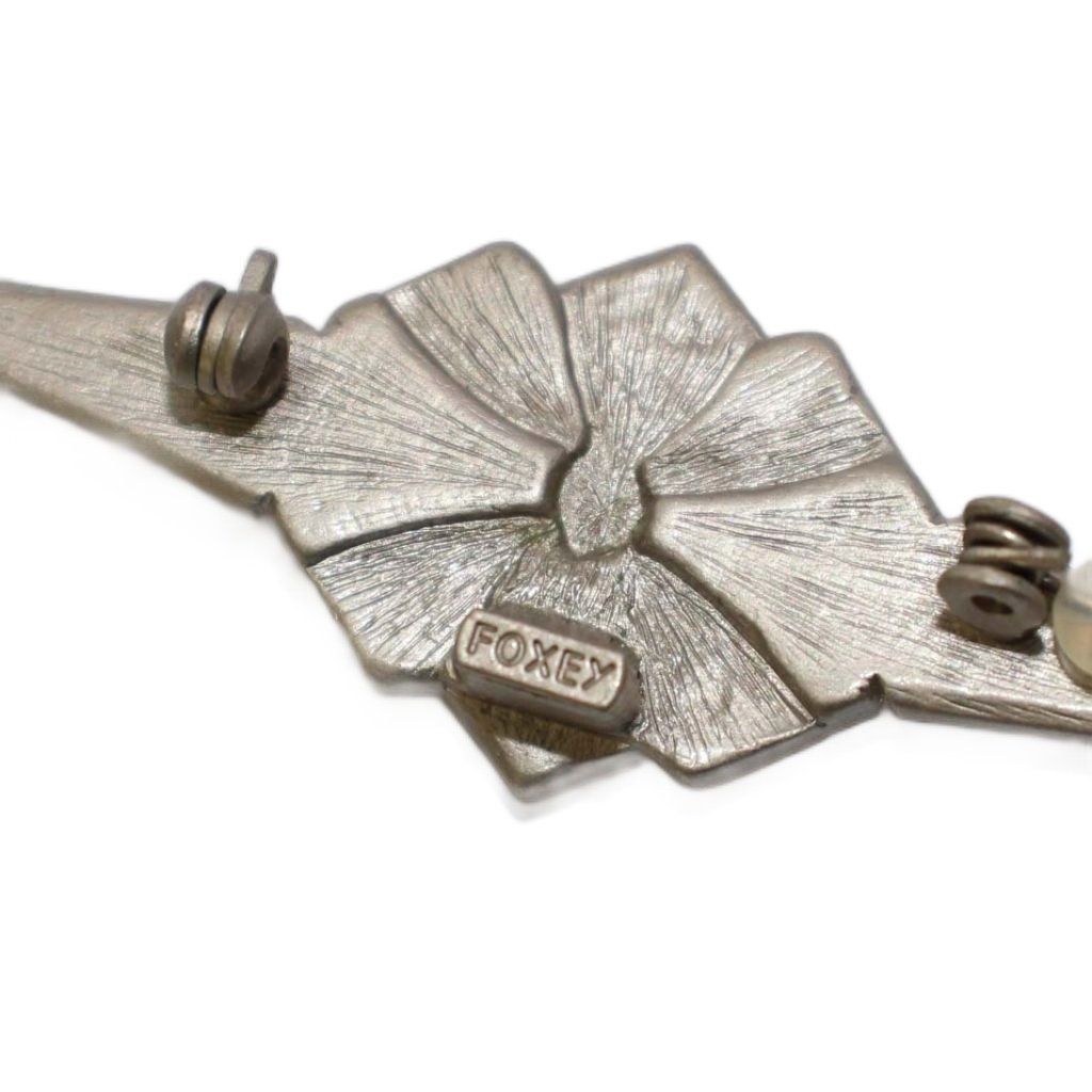フォクシー FOXEY ブローチ ビジュー シルバーカラー /KH - メルカリ