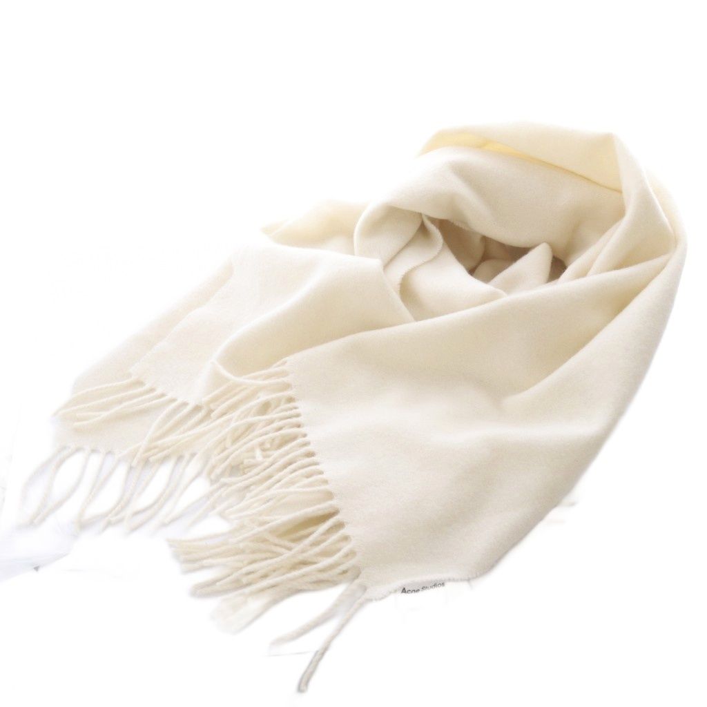 アクネ ストゥディオズ Acne Studios ウール フリンジ マフラー ストール アイボリー
