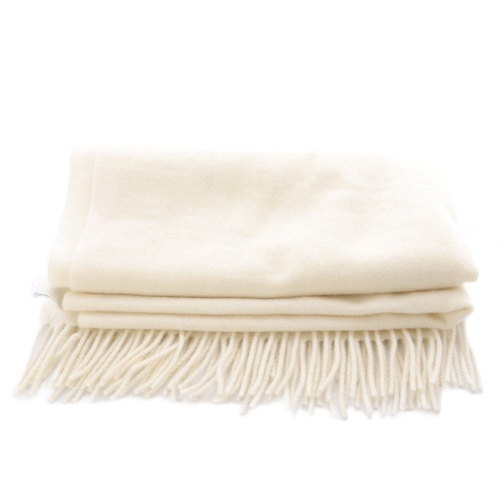 アクネ ストゥディオズ Acne Studios ウール フリンジ マフラー ストール アイボリー