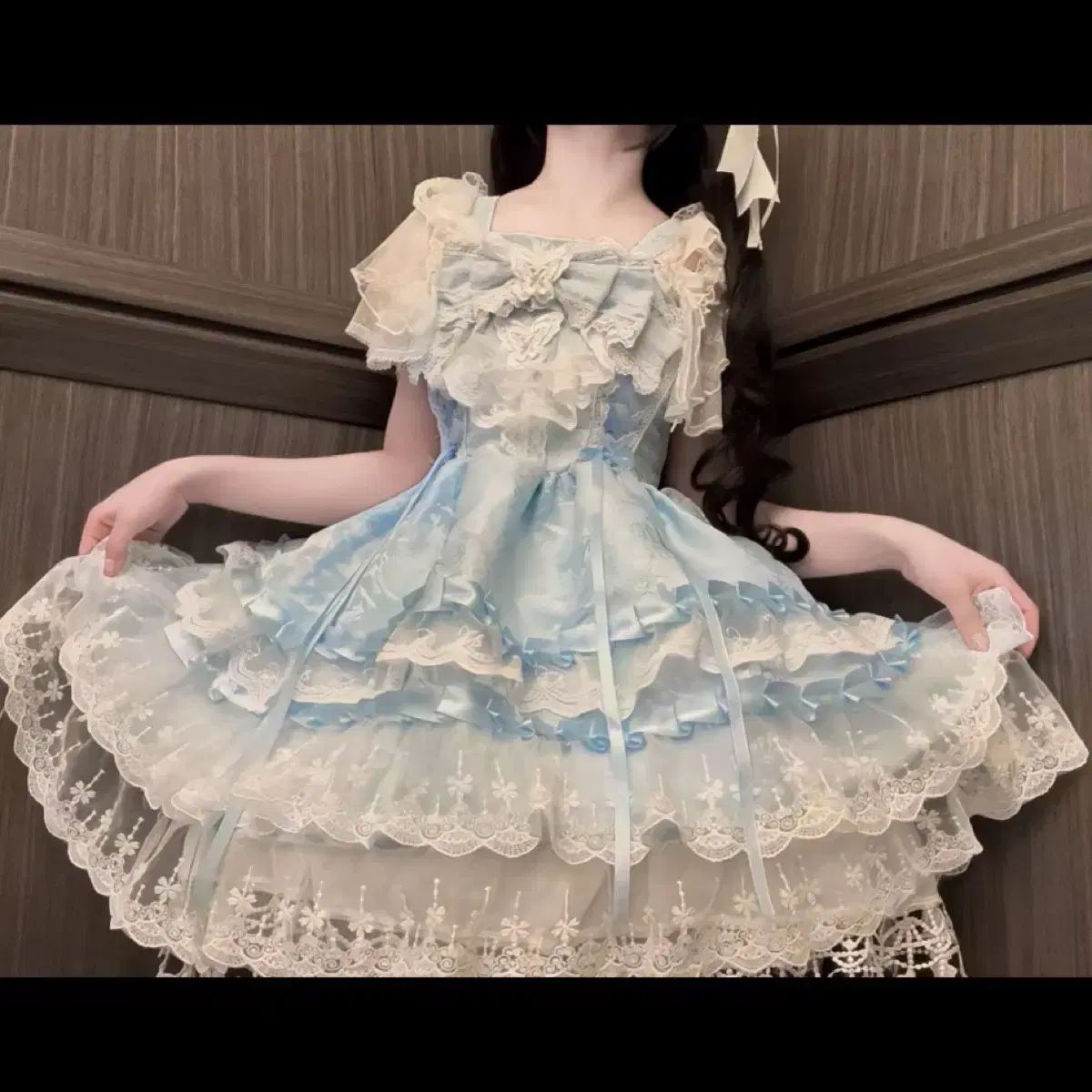 ロリータ フリル レイ レース リボン ONE PIECE 8 COLOR