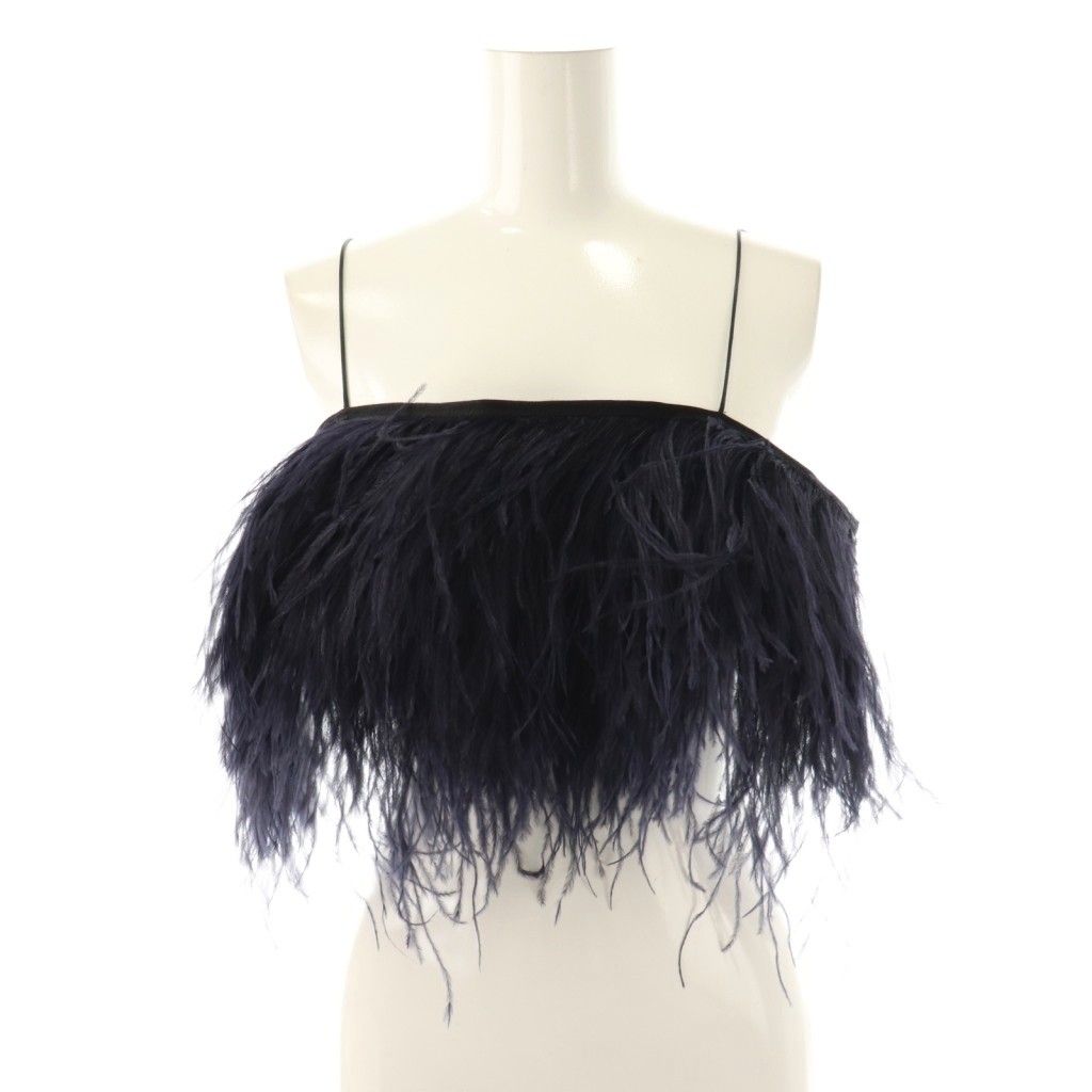 オーディナリージョイ JOY 24 AW Feather Bustier ビスチェ LAppartement取り扱い ネイビー ブラック DF OS SH