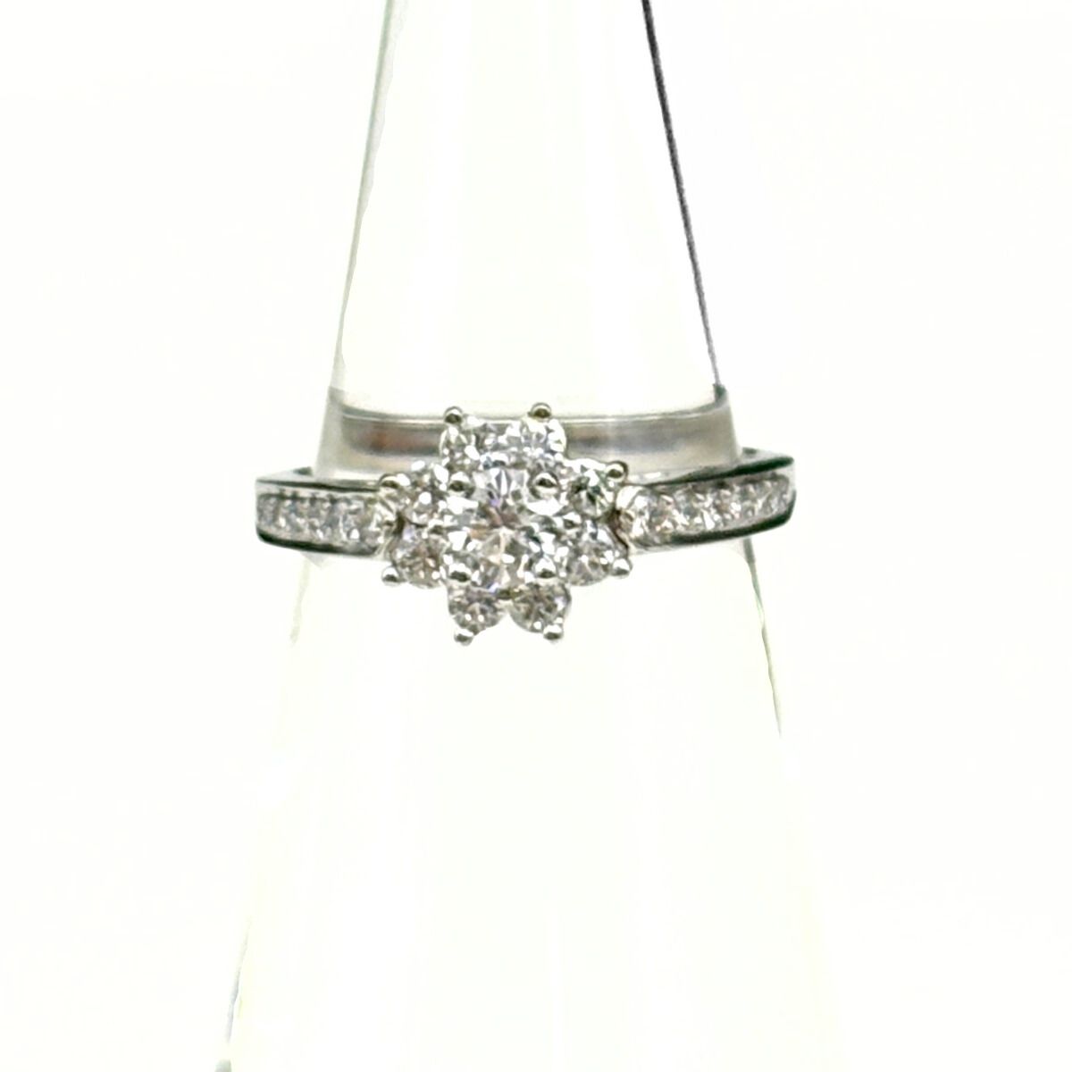 ティファニー TIFFANY-Co. フローラ リング プラチナ 指輪 メレダイヤ 花 10号 Pt 950 ダイヤモンド レディース