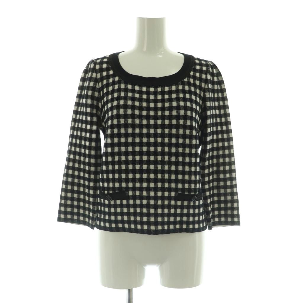 フランコフェラーロ FRANCO FERRARO ニットセットアップ チェック 七分