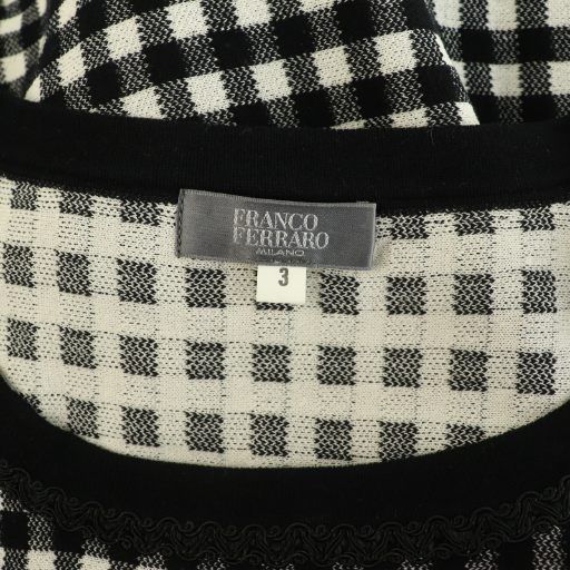 フランコフェラーロ FRANCO FERRARO ニットセットアップ チェック 七分
