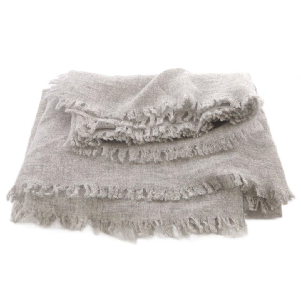 アソースメレ ASAUCE MELER ウール大判ストール グレー - メルカリ