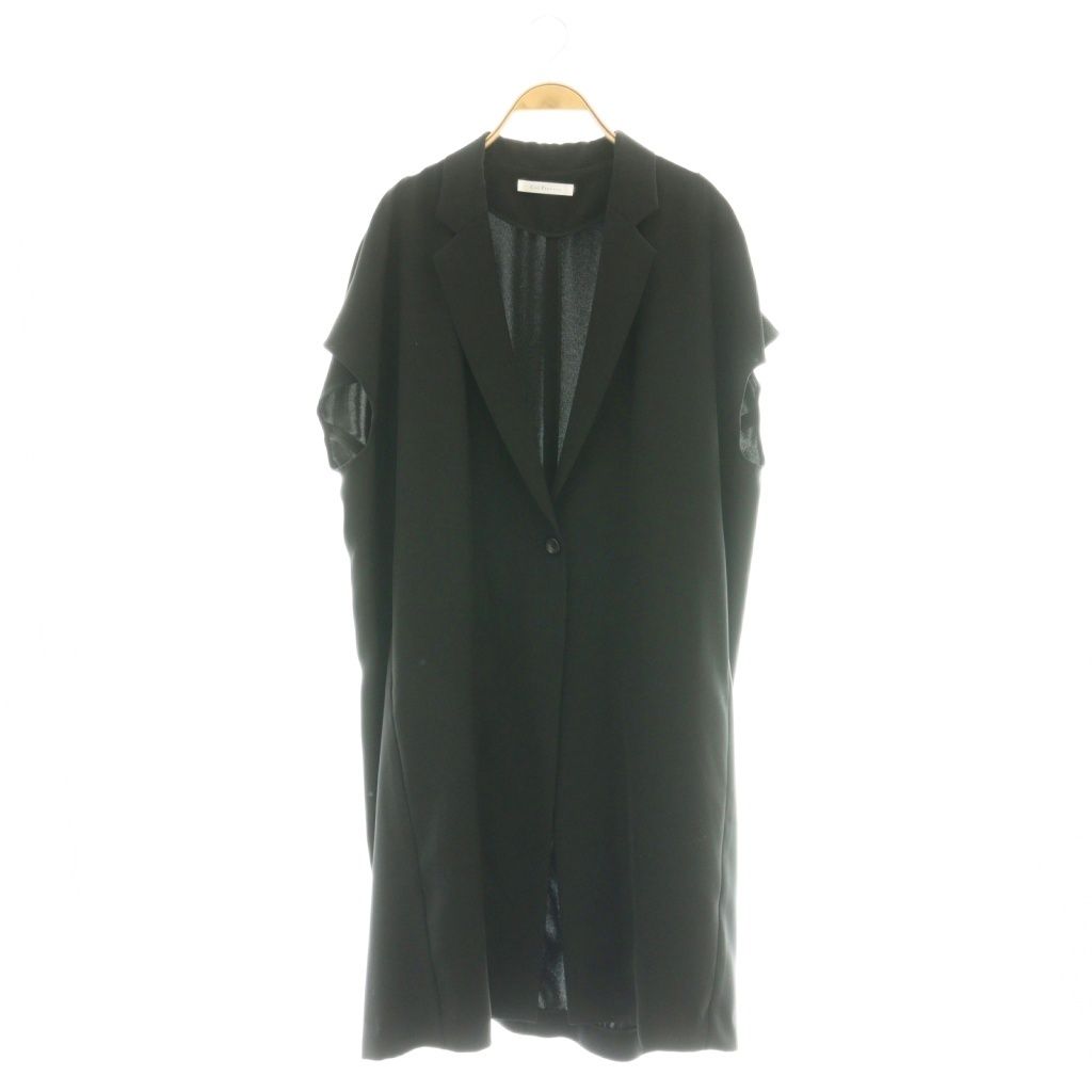 コルピエロ COL PIERROT Georgette Long Vest ベスト ジレ ロング ブラック |DF OS