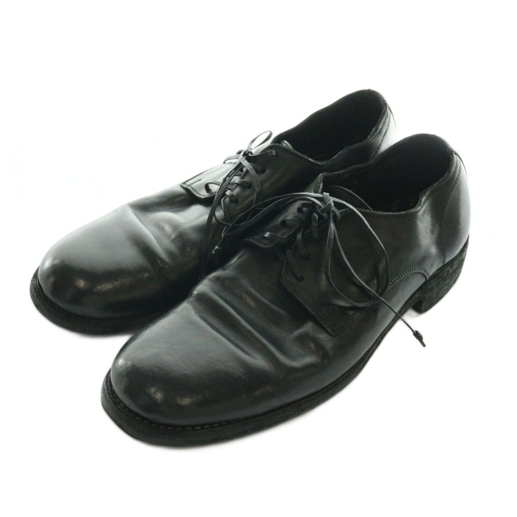 グイディ GUIDI 992 クラシックダービーシューズ ビジネス レザー 42 黒 ブラック AQ OS SH