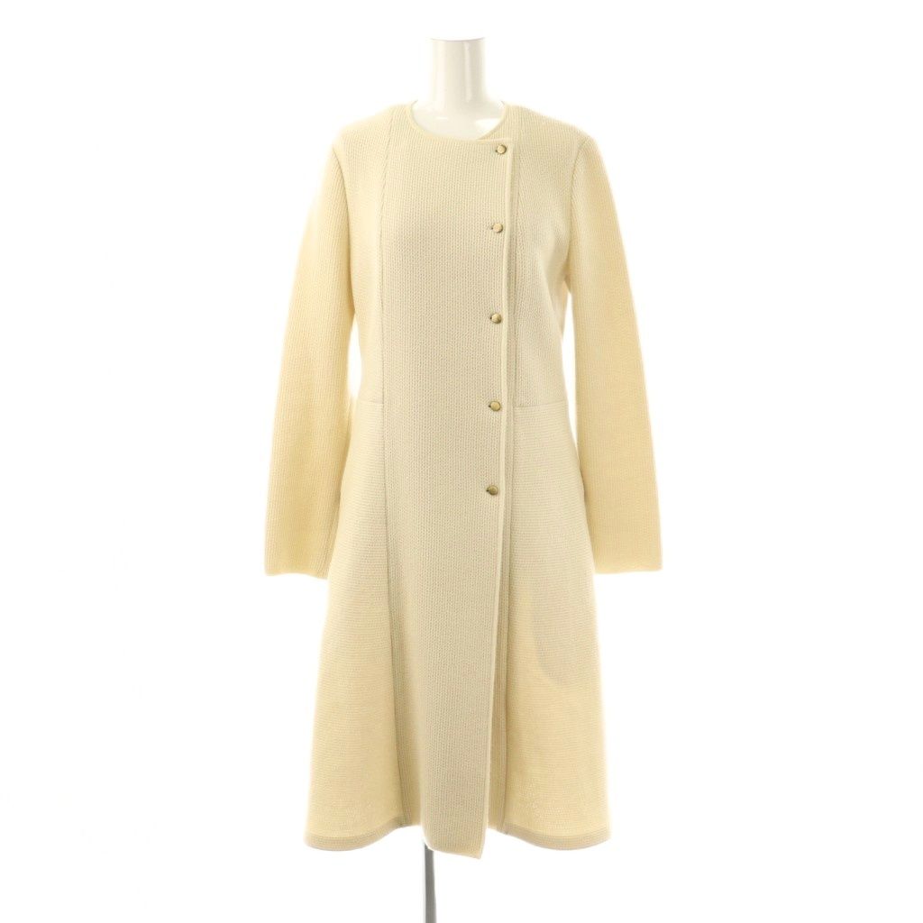 エポカ　ニットコート エポカ EPOCA ニットコート ノーカラー アウター ウール 40 ライト