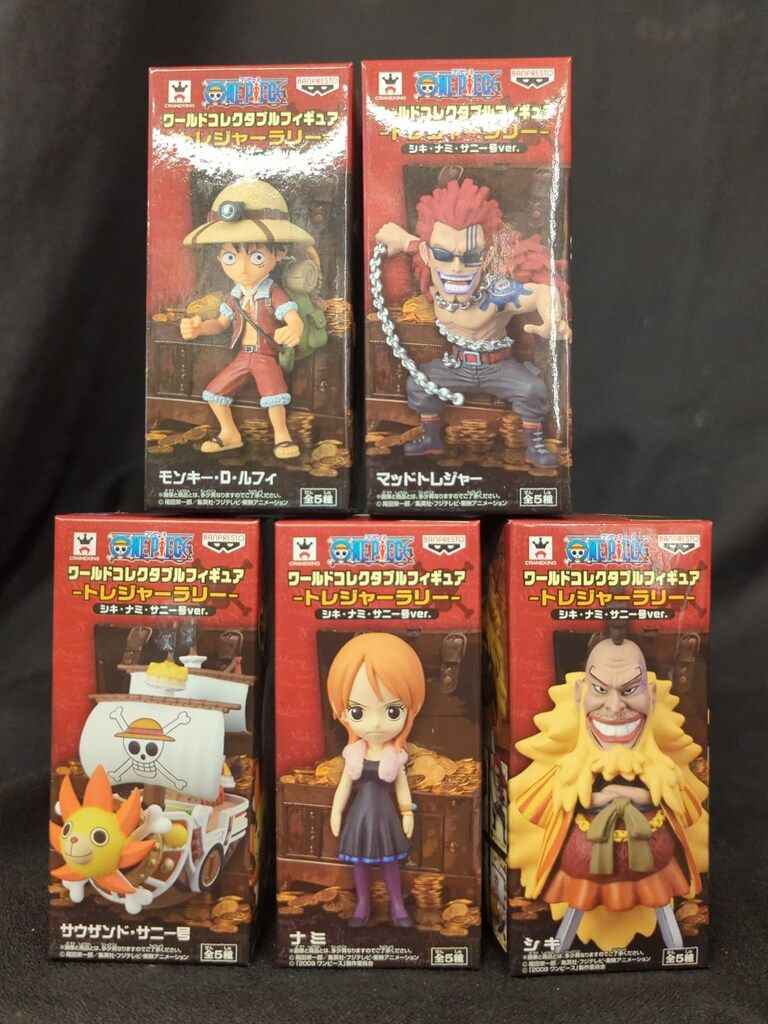 バンプレスト WCF ワンピース トレジャーラリー シキ ナミ サニー号ver 全5種セット
