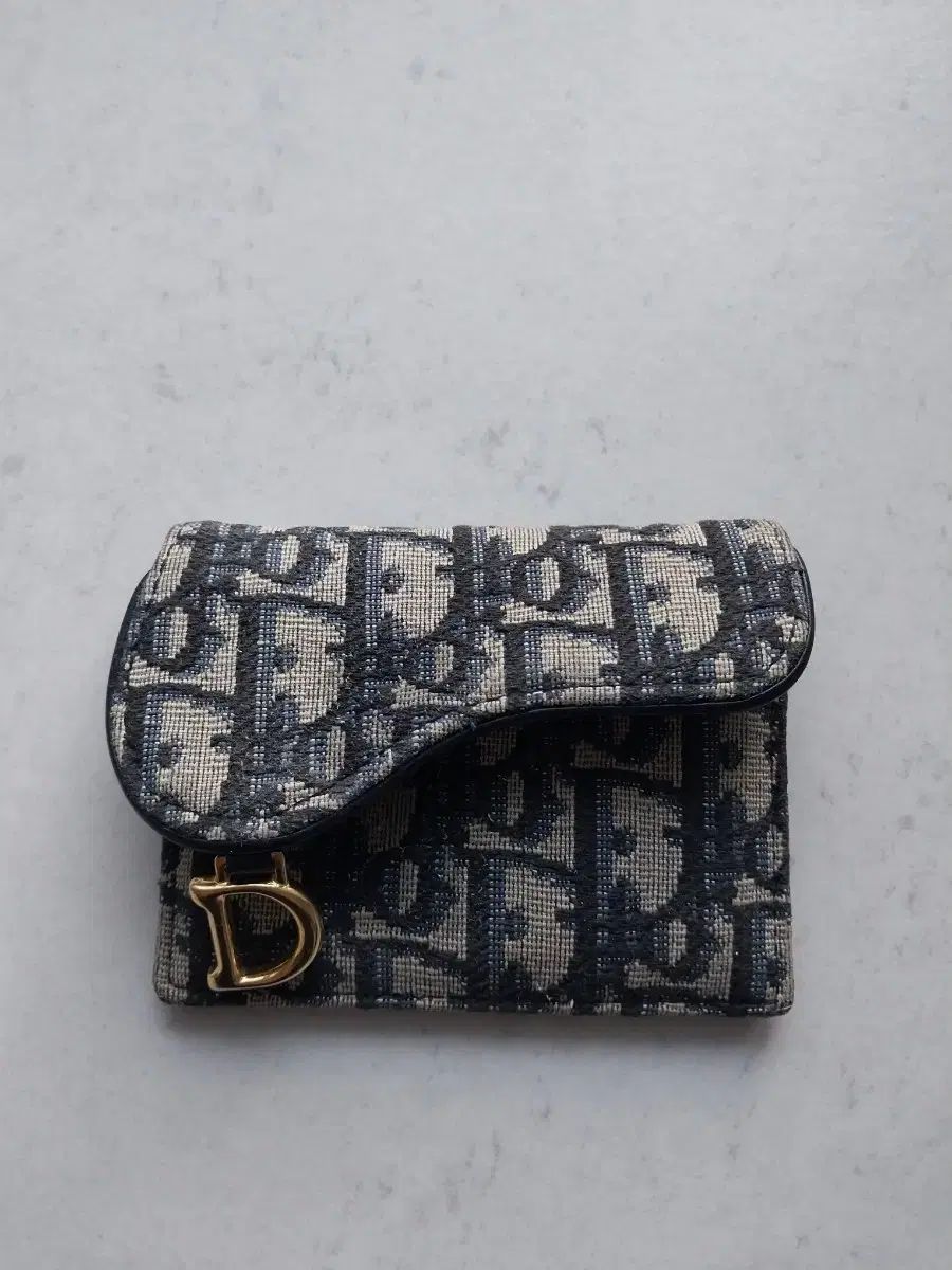 ディオール オブリーク カードウォレット サドル 二つ折り財布