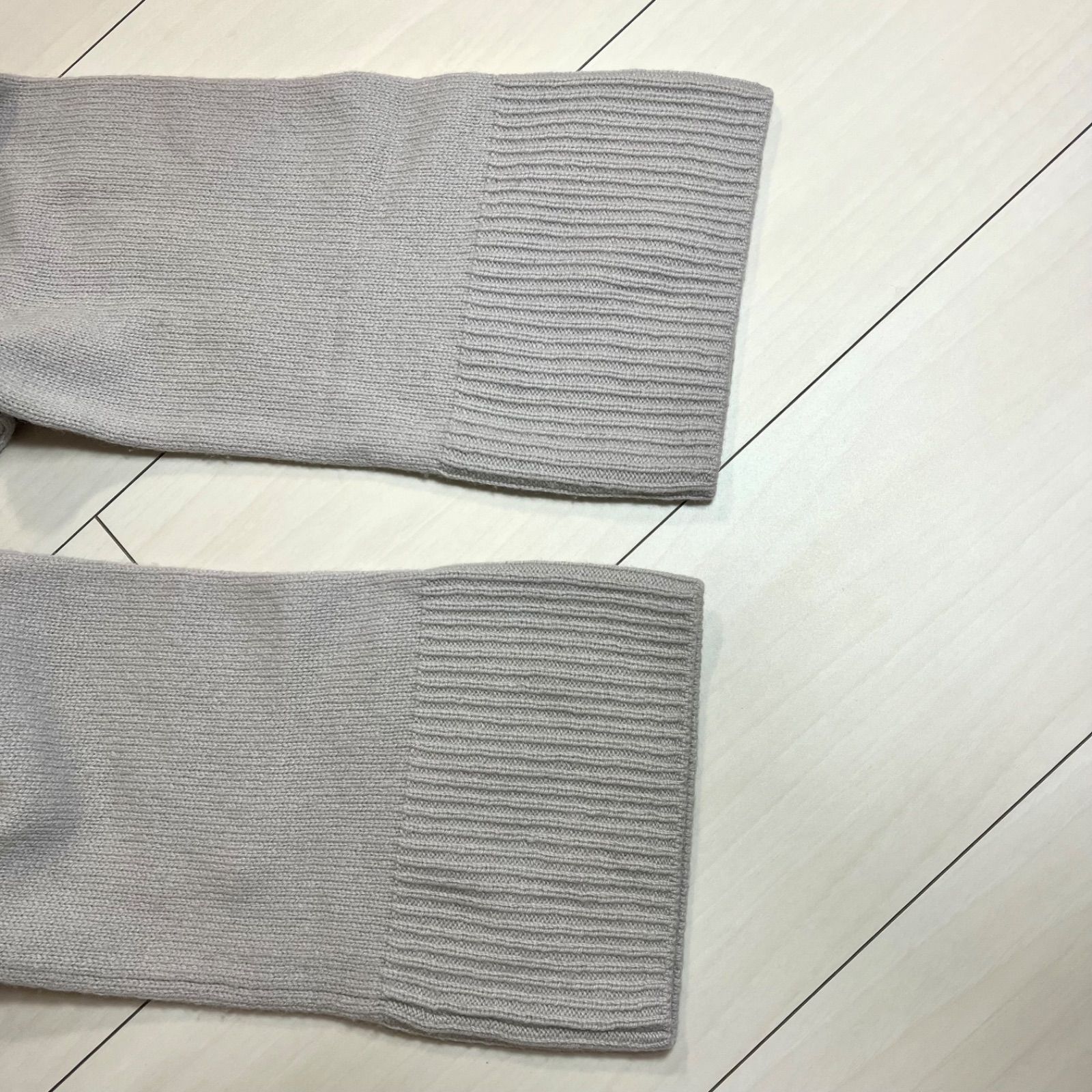 美品 FOXEY フォクシー ニットトップ ペプラムフレア ウール カシミヤ