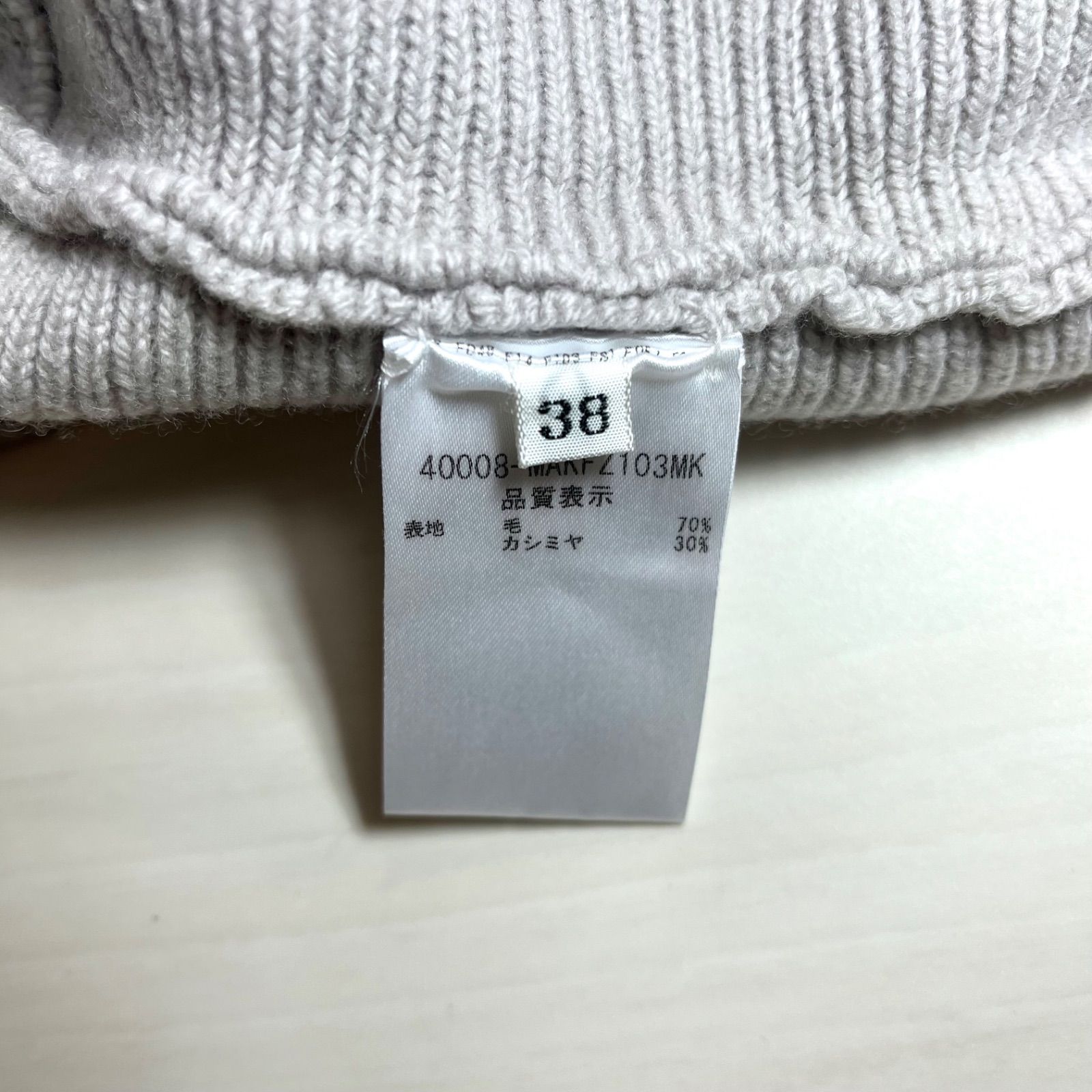 美品 FOXEY フォクシー ニットトップ ペプラムフレア ウール カシミヤ