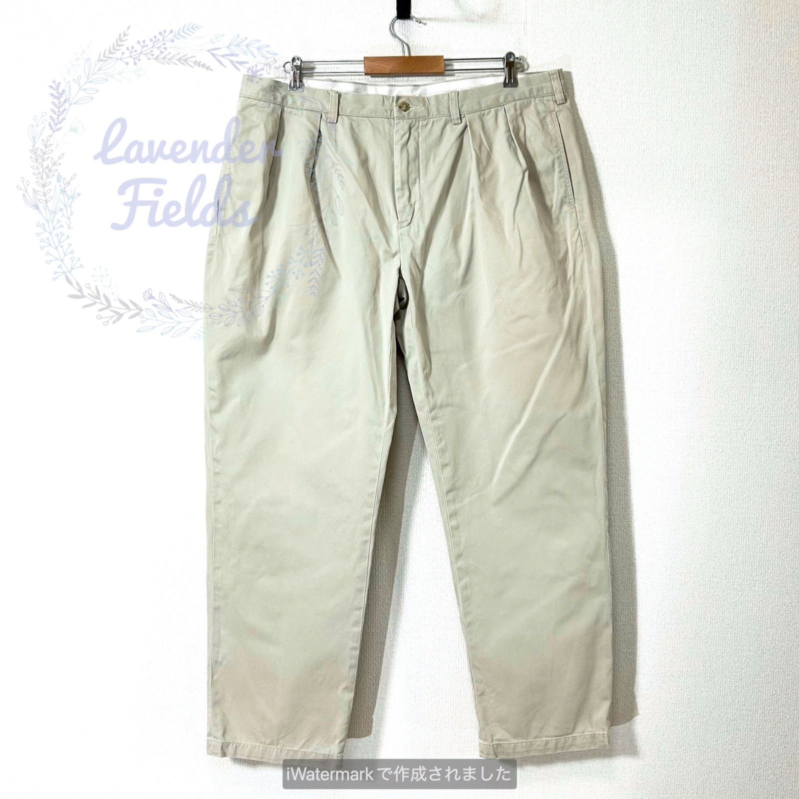 ポロバイラルフローレンツータックチノパンツP462極太w38ワイド大ロゴ