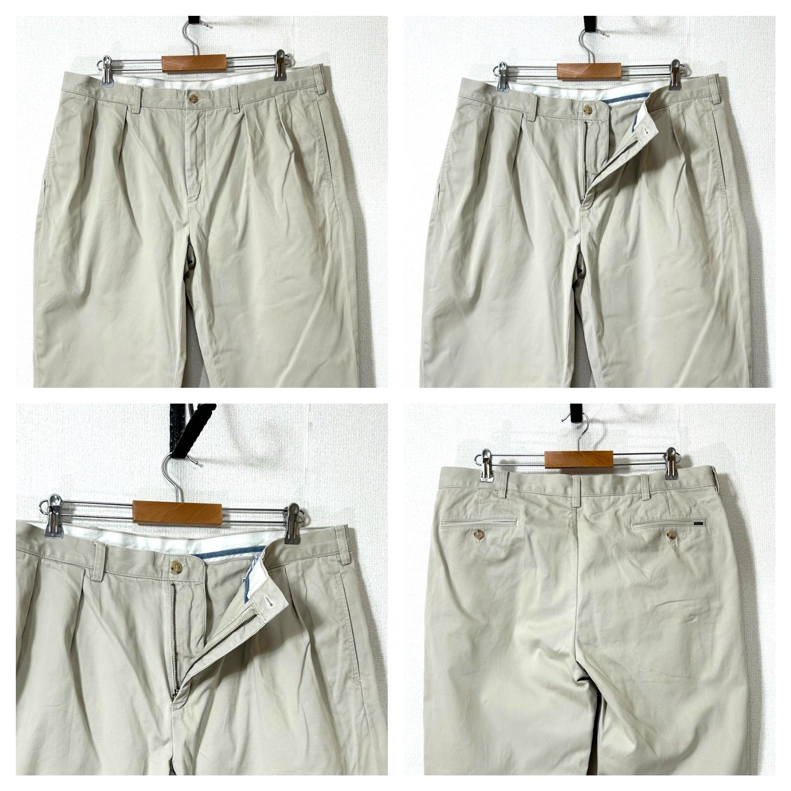 ポロバイラルフローレンツータックチノパンツP462極太w38ワイド大ロゴ