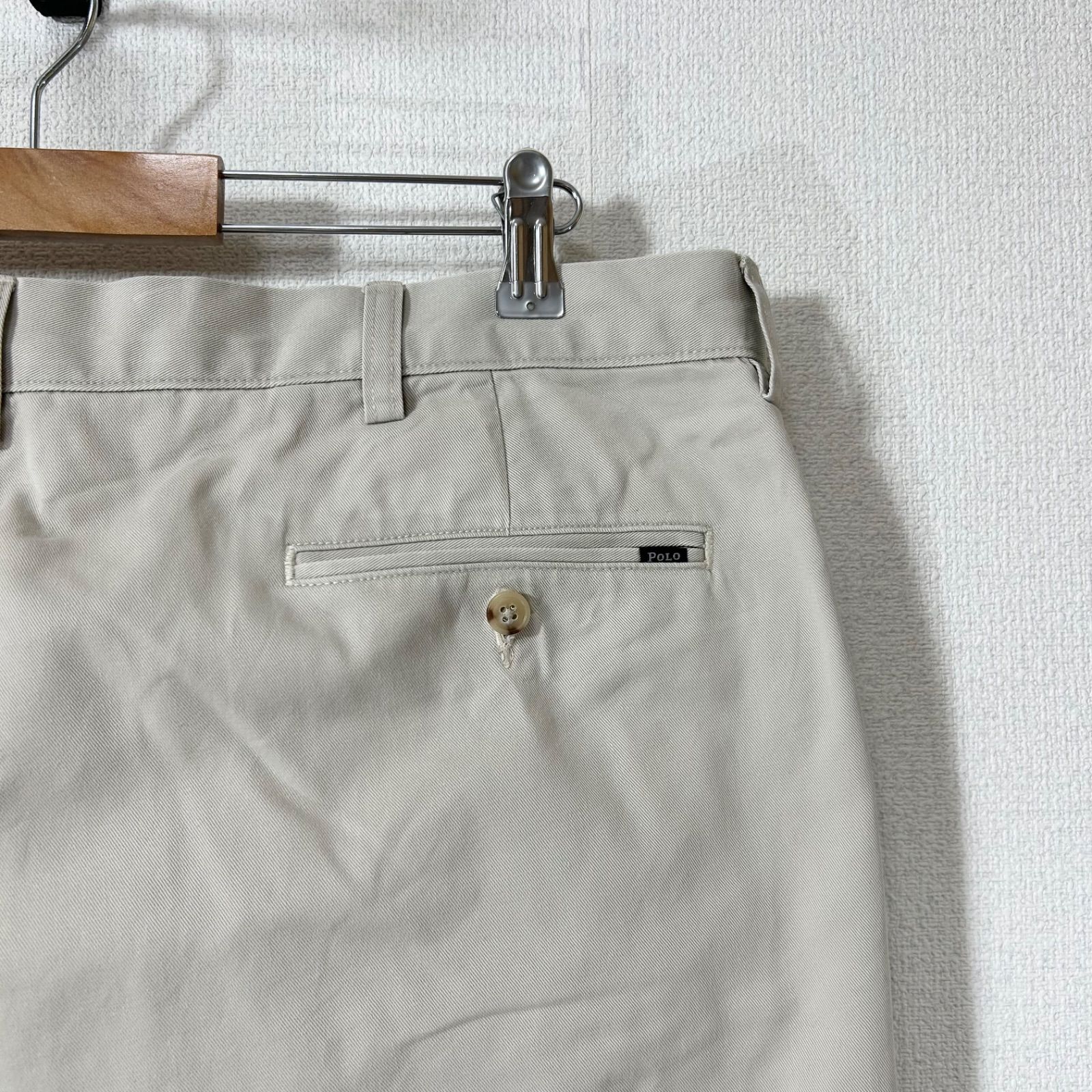 ポロバイラルフローレンツータックチノパンツP462極太w38ワイド大ロゴ