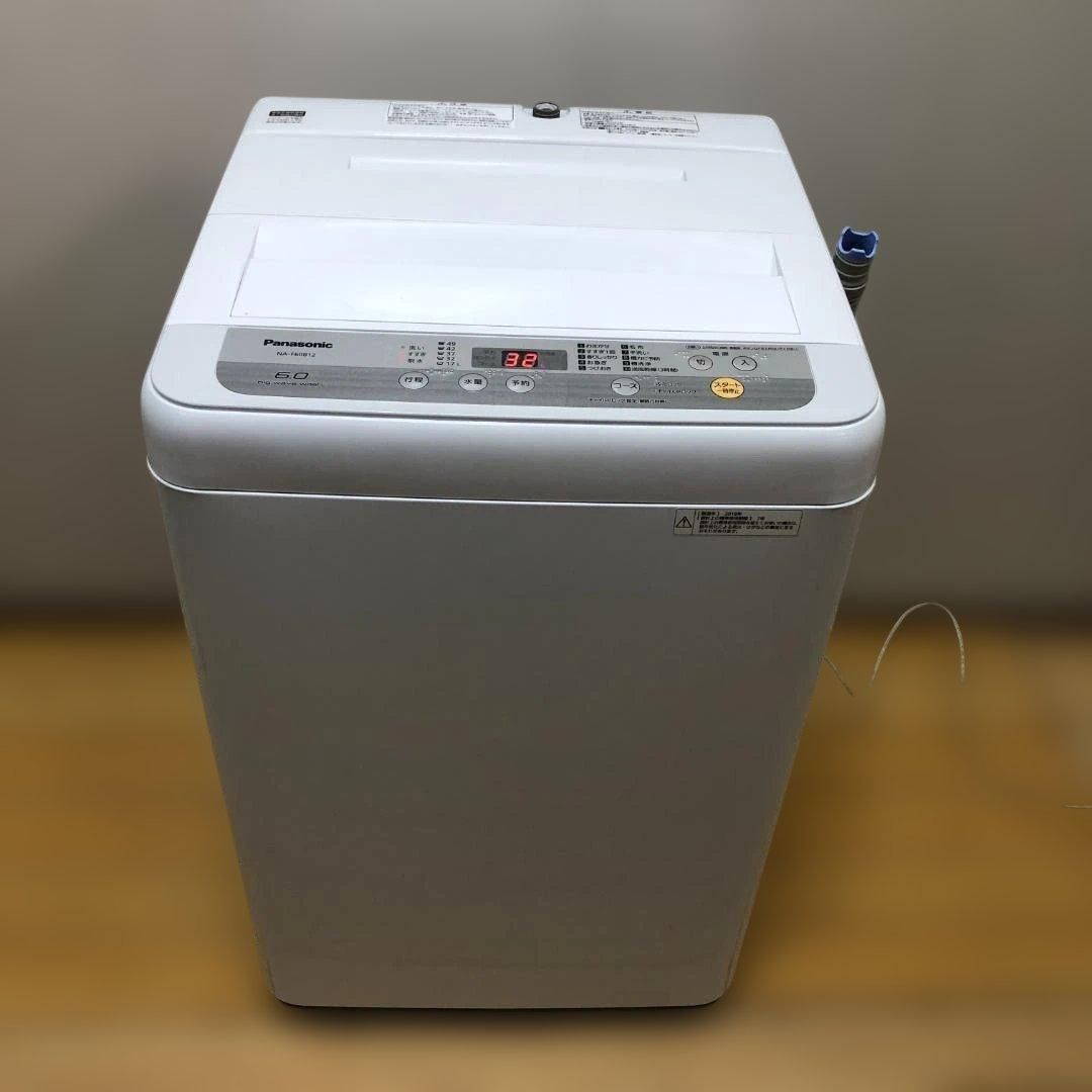 パナソニック 6 0 kg 全自動洗濯機 NA F 60 B 12 2018年製 洗濯 ビッグウェーブ 洗浄 送風乾燥 槽カビ予防 槽洗浄 つけおきコース搭載 88336 1 005