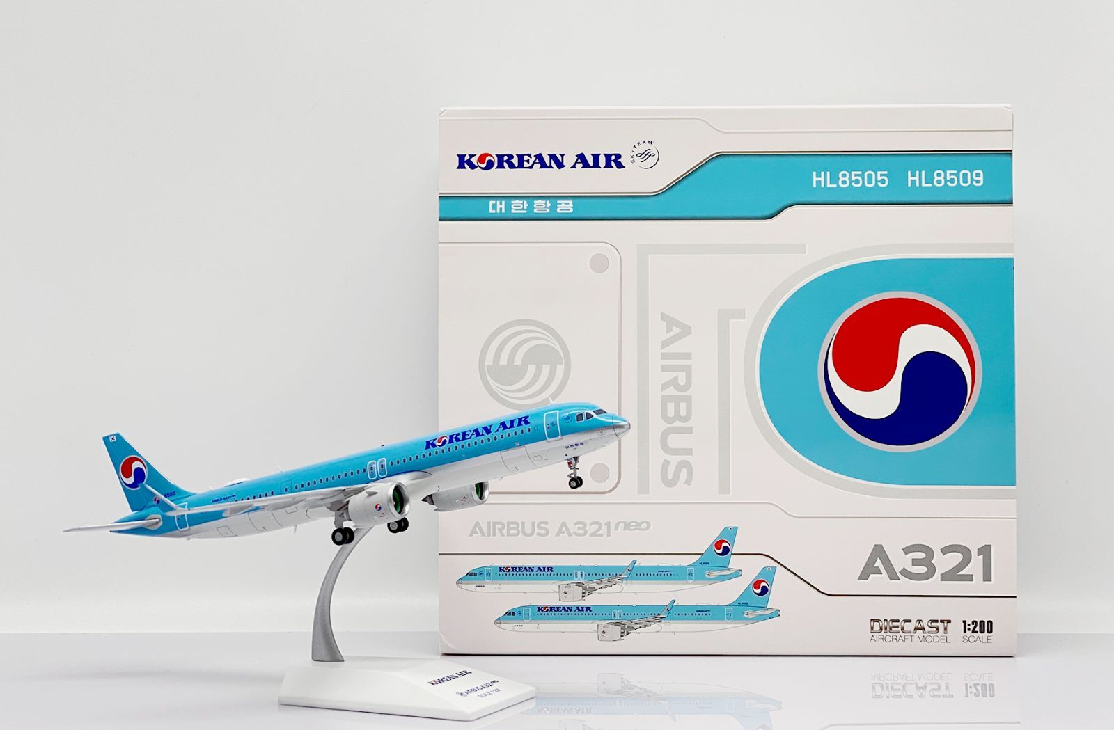 JCWings 大韓航空 KOREAN A321neo HL8509 1/200 お取り寄せ商品】1/200 A321NEO 大韓航空 HL8509 | ひこーきちゃん