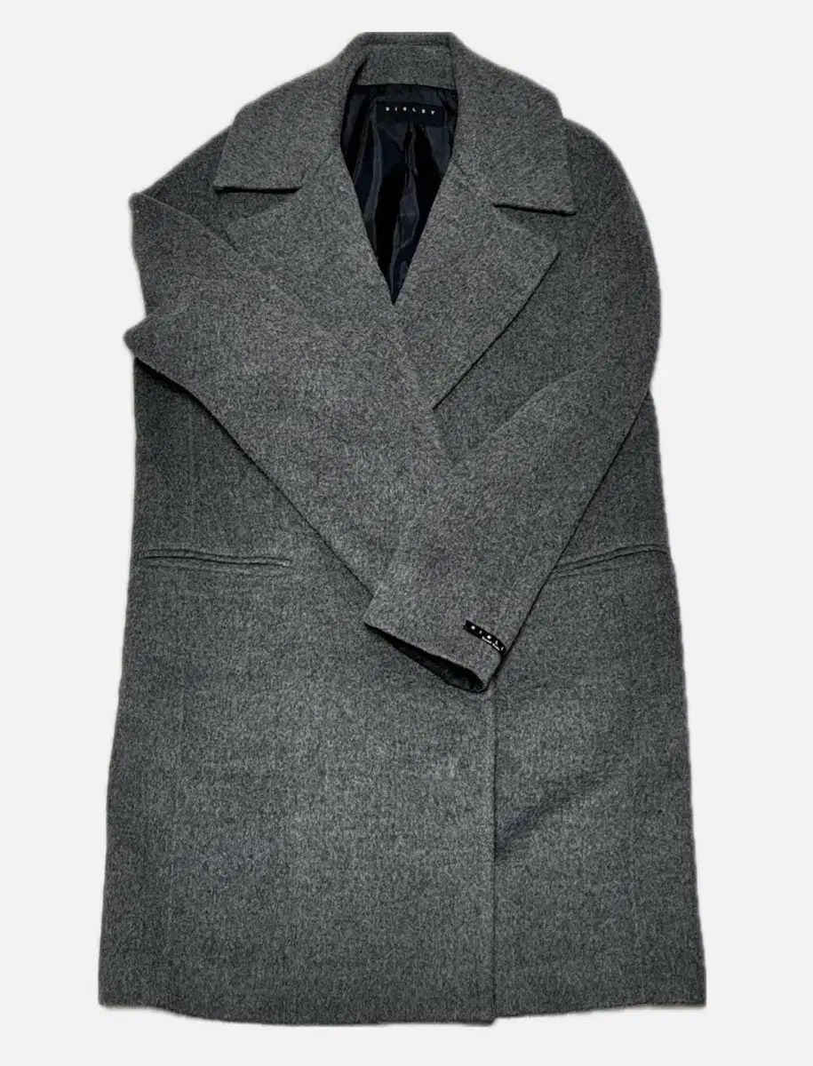 シスレー グレー チャコール ワンボタン ミディ コート