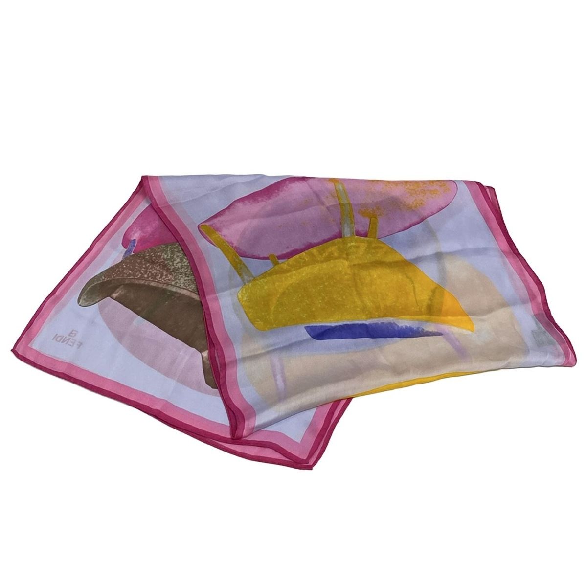 FENDI(フェンディ) スカーフ - パープル×ピンク×イエロー シルク