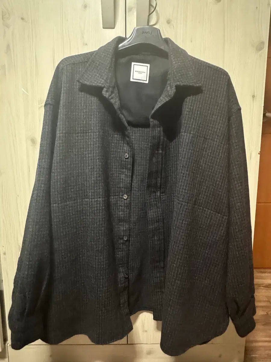 ウーヨンミ 24 fw ウール CHECK シャツ 52