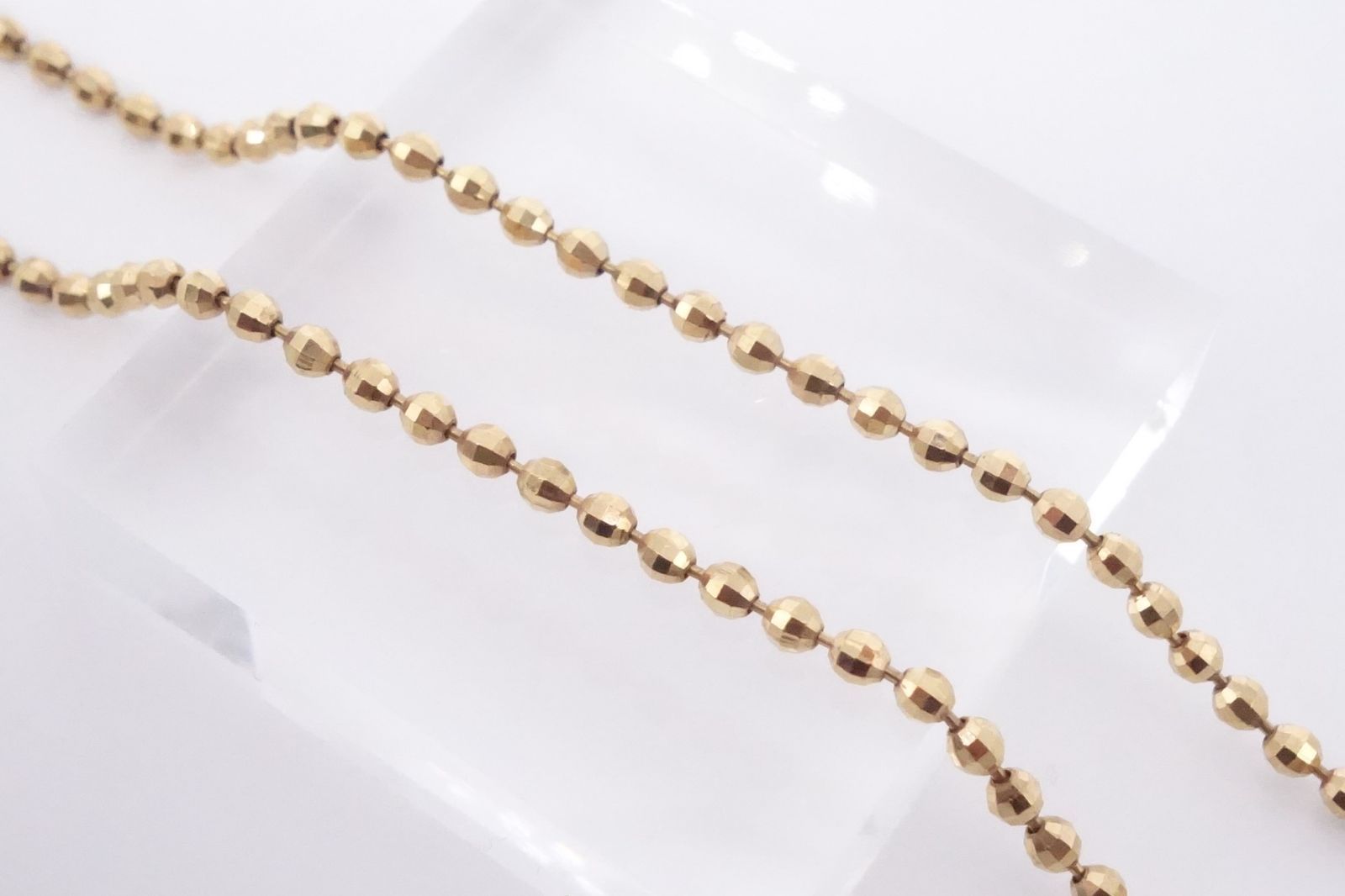 K18 ミラーボールチェーンネックレス 8.76g 40cm 【S12110M】 - メルカリ