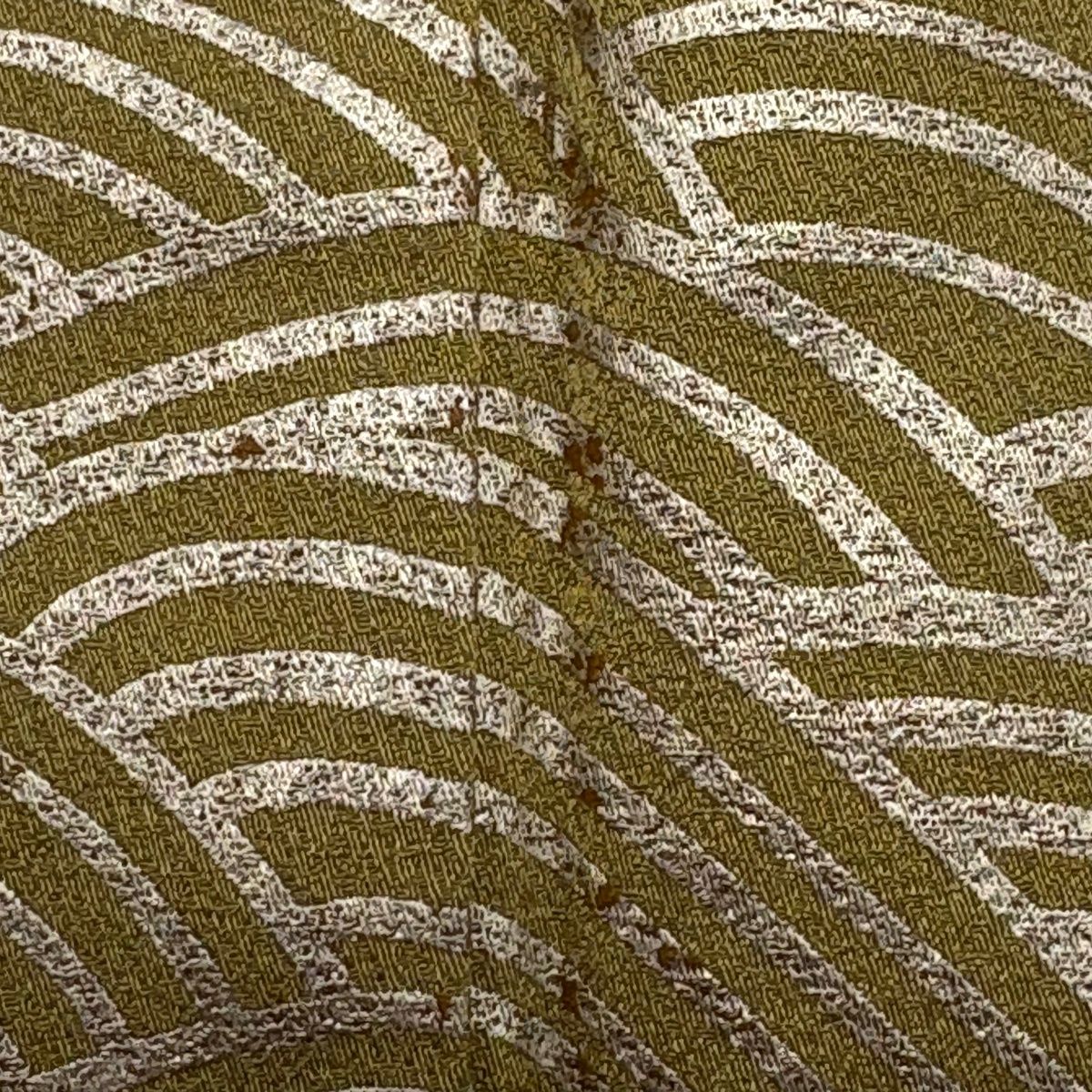 訪問着 身丈157.5 cm 裄丈64.5 M 袷 扇面 秋草 金銀彩 ぼかし 抹茶色 正絹 秀品 訪問着 付け下げ 着物 着物 浴衣