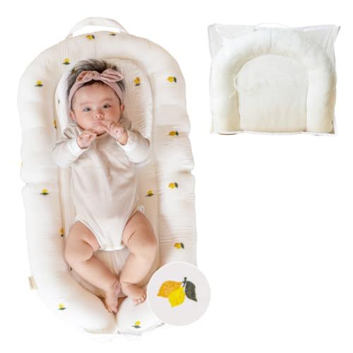 ケラッタ イブル ベッドインベッド 赤ちゃん 新生児 添い寝 折りたたみ 携帯型 洗濯機で洗える 軽量 布団袋付き ベビーベッド 綿100％カバー レモン m
