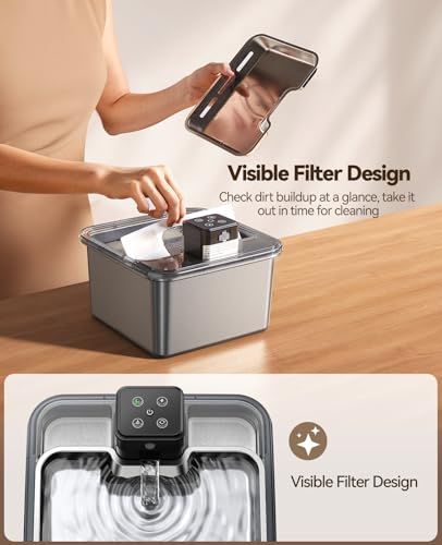 猫給水器 ワイヤレス 可視化フィルター設計|活性炭フィルター 付 ステンレス自動給水器 充電式4000 mAhバッテリー 3.2 L コードレス猫 水飲み器 5段階濾過 自動水循環 猫 水センサー ペット用自動給水器 FN-W 17 m クッションセット 給水器 