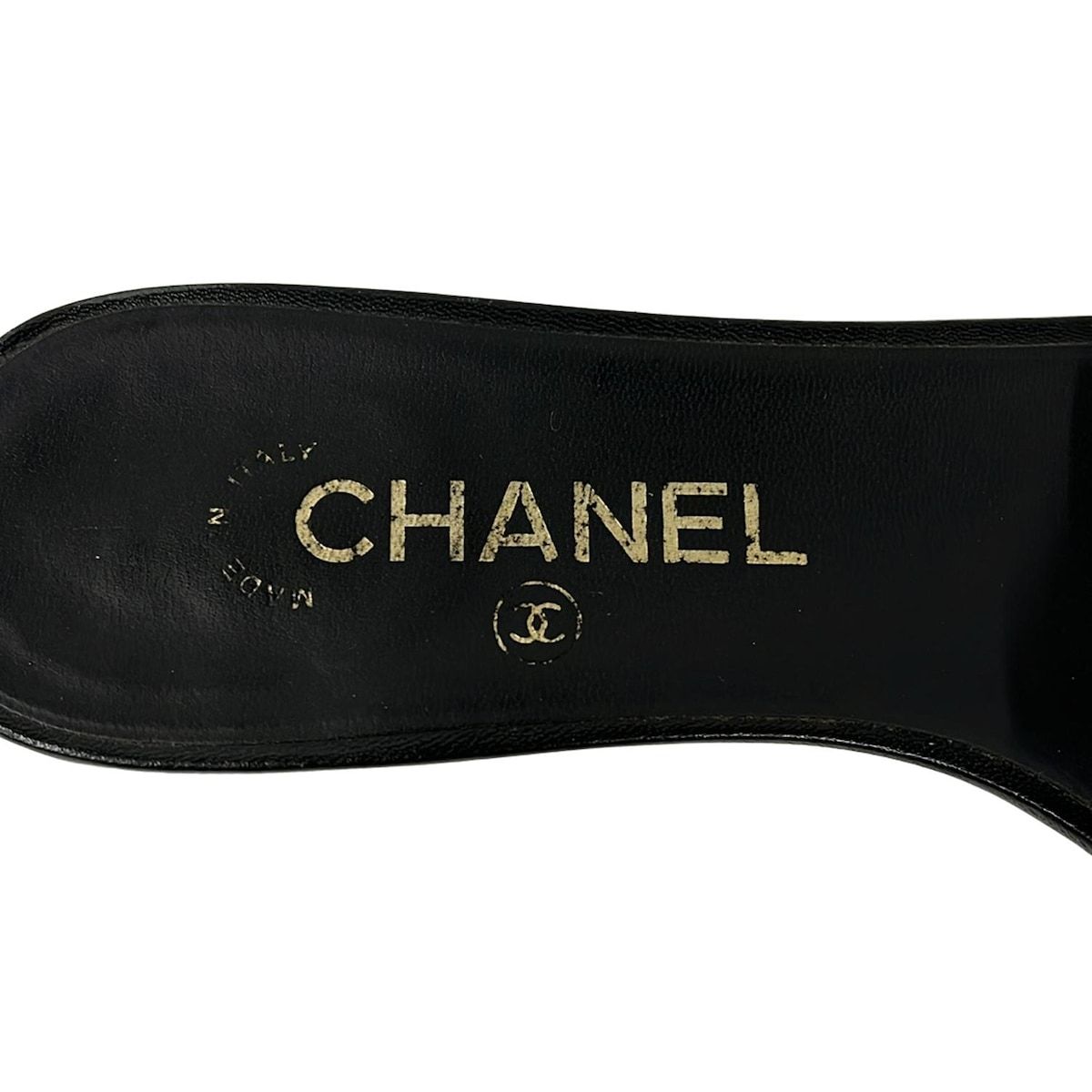 CHANEL(シャネル) ミュール 36 1/2C レディース - G32488 黒 カメリア