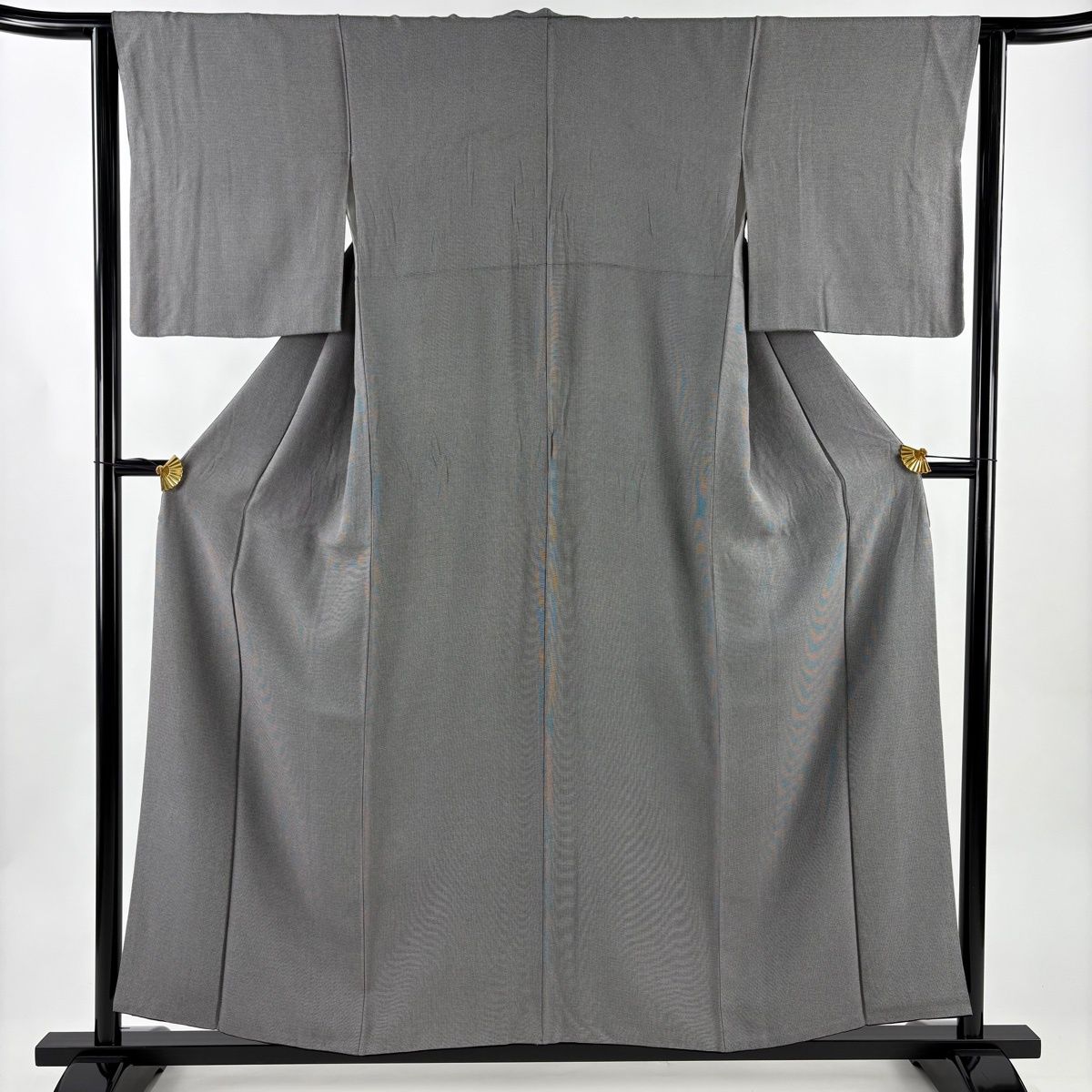 江戸小紋 身丈156 cm 裄丈64 M 袷 ますいわ屋 角通し 黒灰 正絹 名品