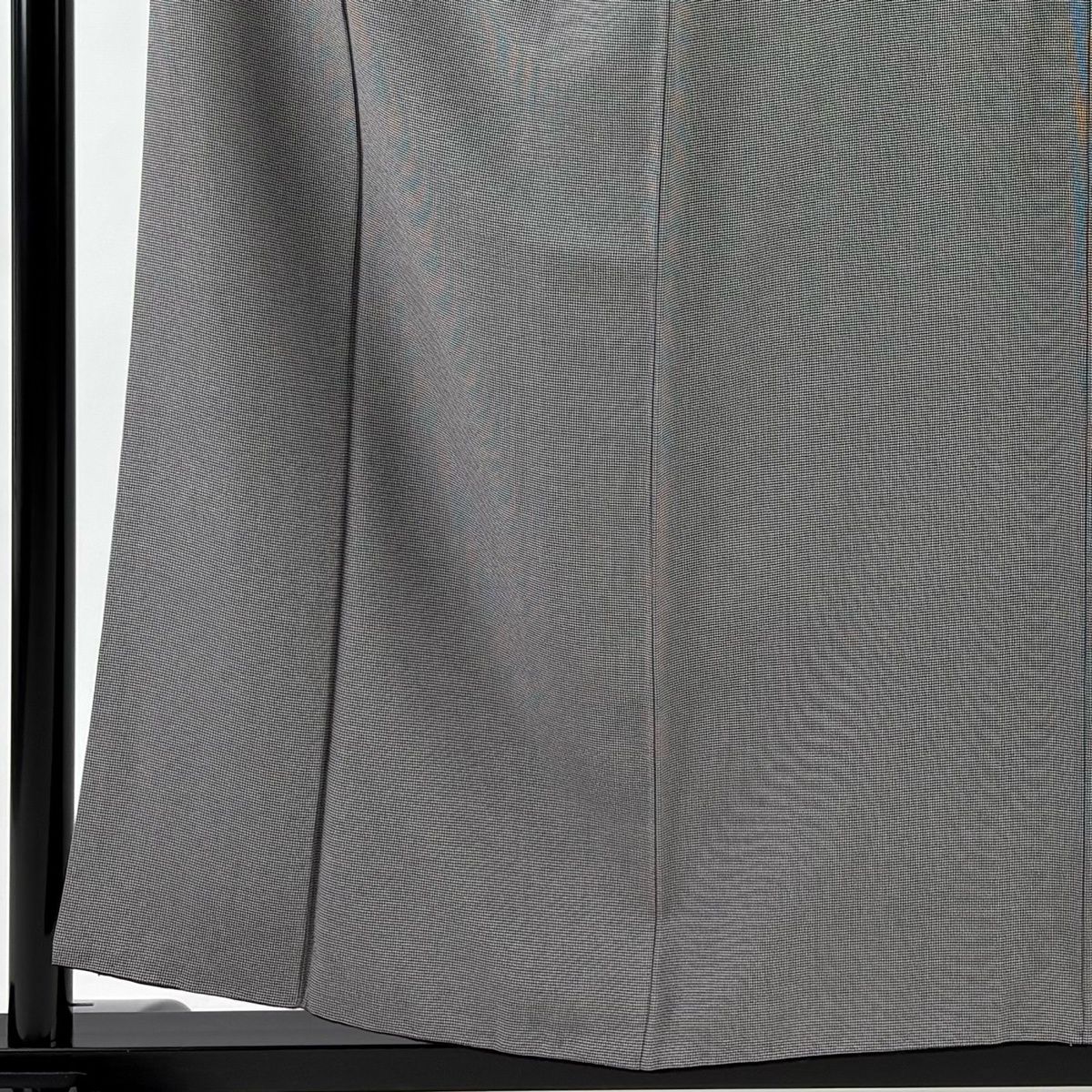 江戸小紋 身丈156 cm 裄丈64 M 袷 ますいわ屋 角通し 黒灰 正絹 名品