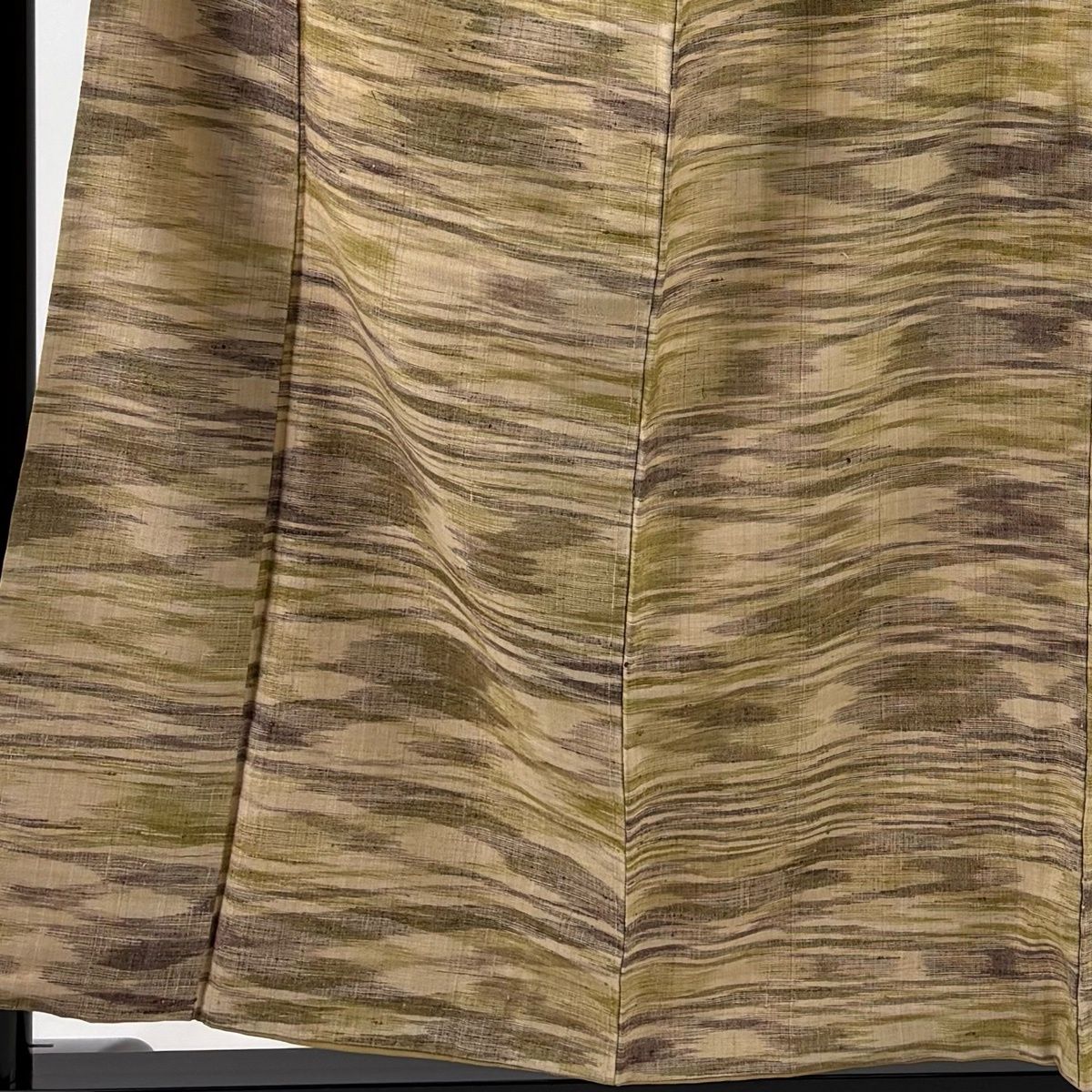 紬 身丈156 cm 裄丈63 S 袷 霞 ベージュ 正絹 名品