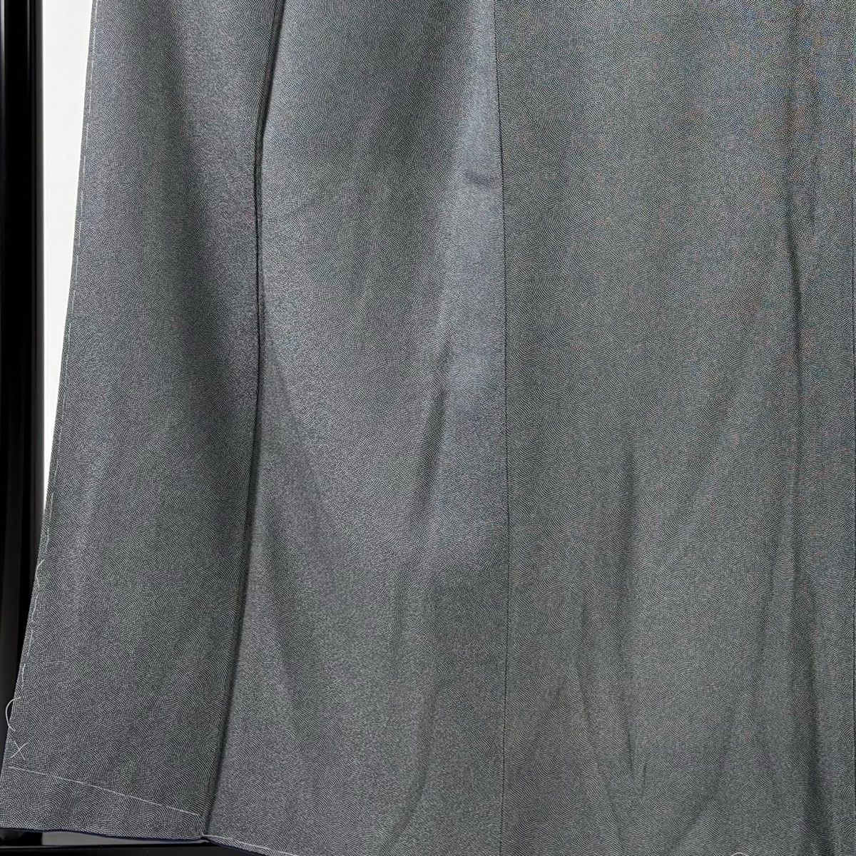 江戸小紋 身丈156 cm 裄丈65.5 M 袷 やまと 落款 鮫 紺色 正絹 名品 一つ紋