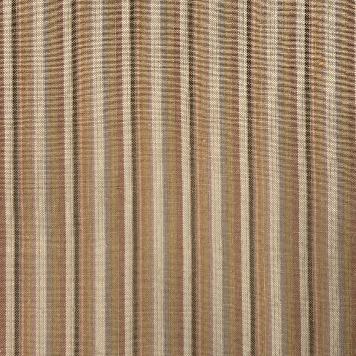  紬 身丈154 cm 裄丈64.5 M 袷 縦縞 薄茶色 正絹 名品 紬 着物