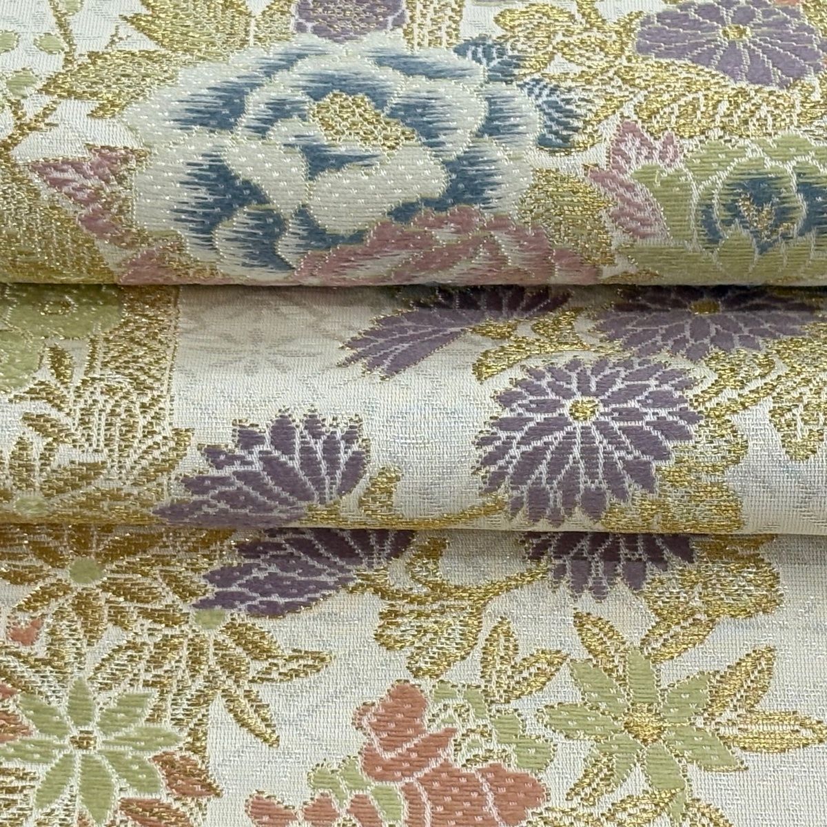 美品】 袋帯 逸品 木村雨山監修 落款 共箱付き 加賀友禅 古田芳彩 花車 