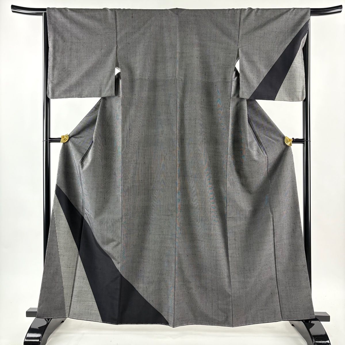 美品】 付下げ 身丈162.5cm 裄丈66cm M 袷 袋帯セット 塩沢紬地 塩沢絣