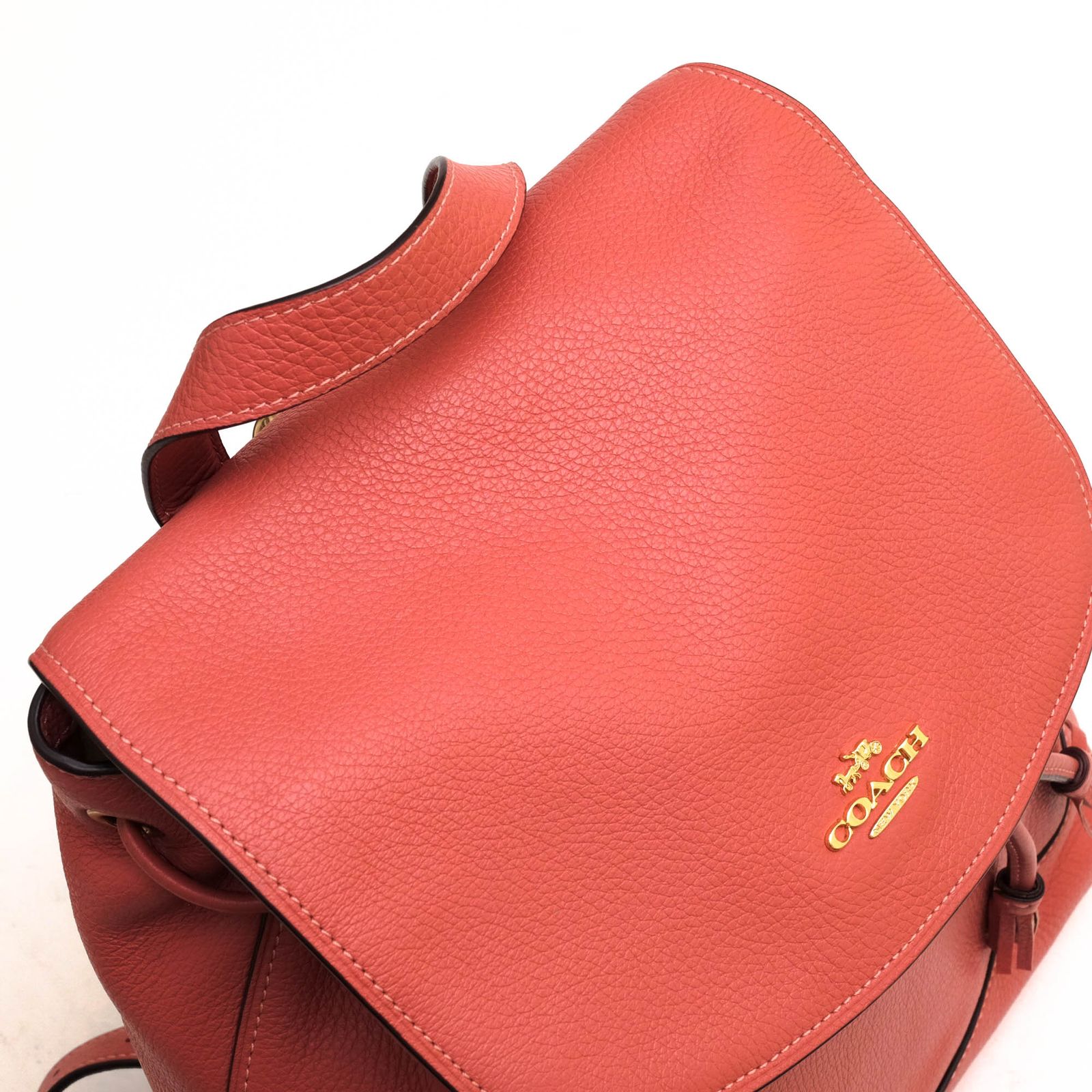 Pink Elle Coach backpack COACH Pink Mini Pebbled Leather Backpack $78- SOLD main image 4