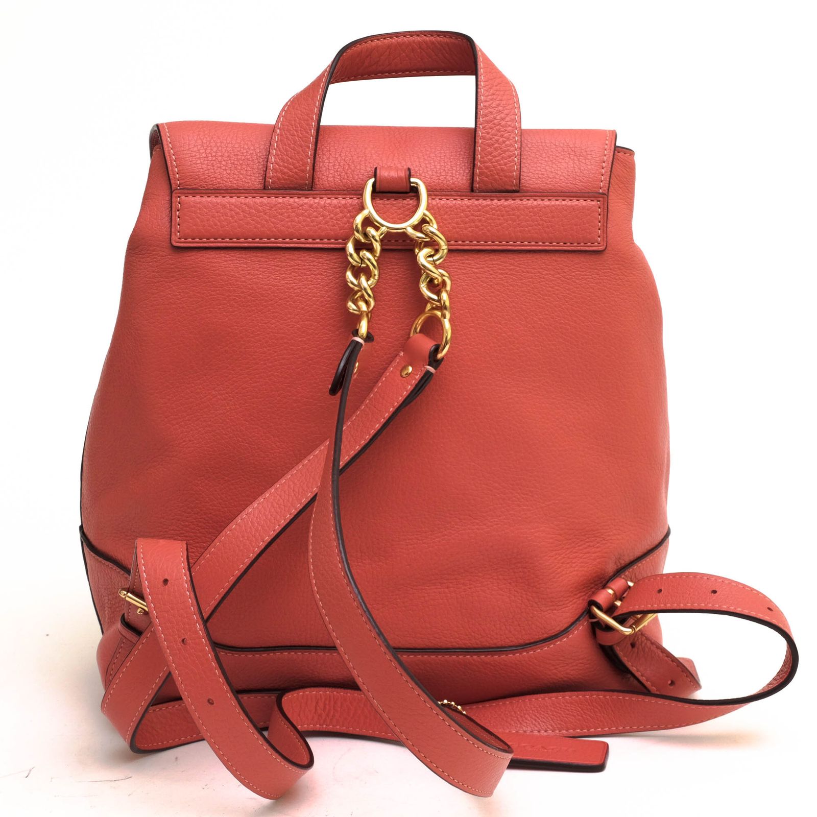 COACH Elle Backpack Genuine Pebbled Leather Pink Women display picture 2