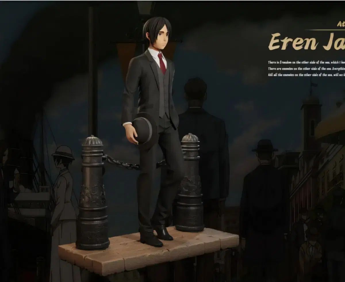 進撃の巨人 レジン フィギュア エレン ミカサ セット