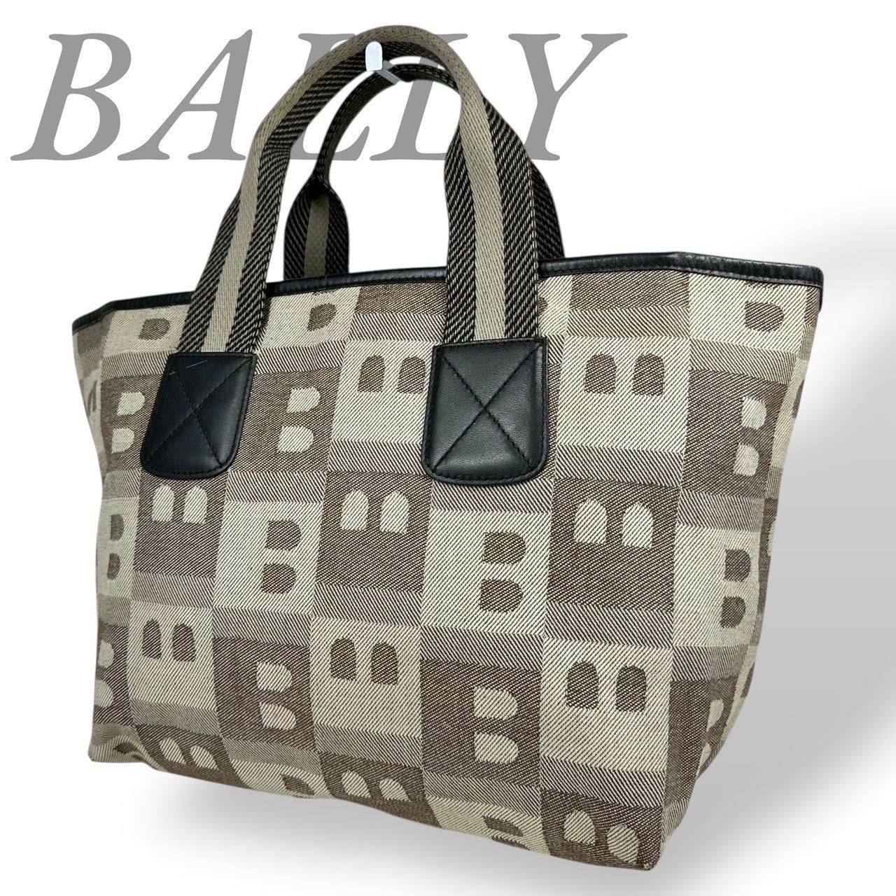 B4424】 BALLY バリー ハンドバッグ モノグラム キャンバス レディース 