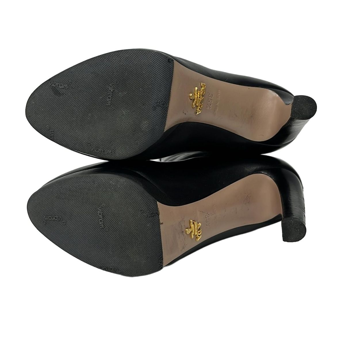 PRADA(プラダ) ロングブーツ 35 1/2 レディース - 黒 アウトソール張替