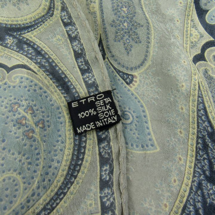 エトロ ストール スカーフ シルク ペイズリー柄 ブランド イタリア製 レディース ネイビー ETRO