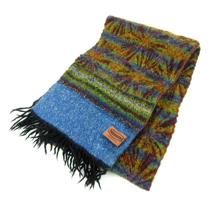 MISSONI ミッソーニ マフラー メンズ 【古着】【中古】 ミッソーニ マフラー ショール ブランド イタリア製 メンズ マルチ