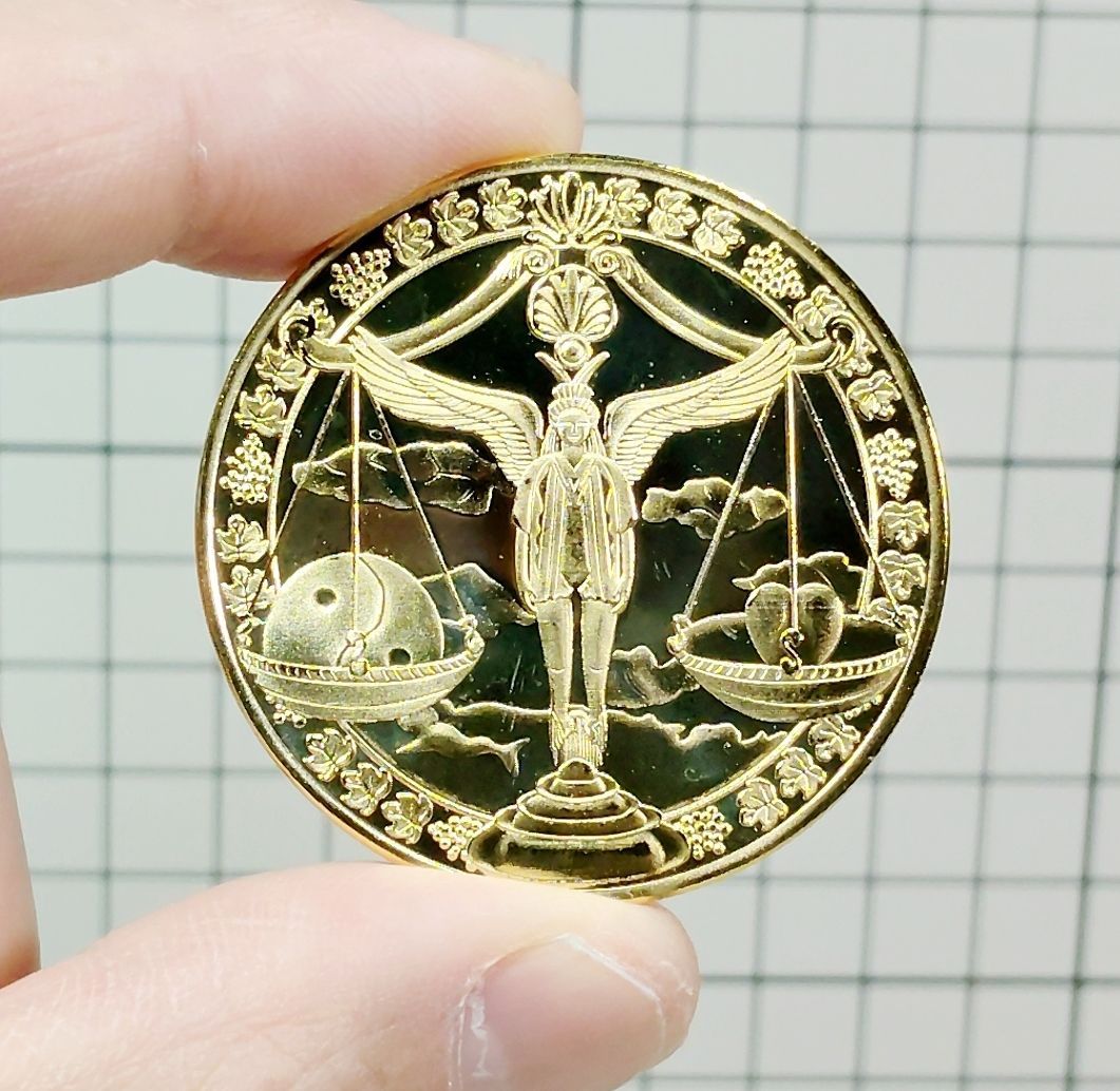 コイン 天秤座:てんびん座 （十二星座） #ゴールド】D01-06/TUE - メルカリ