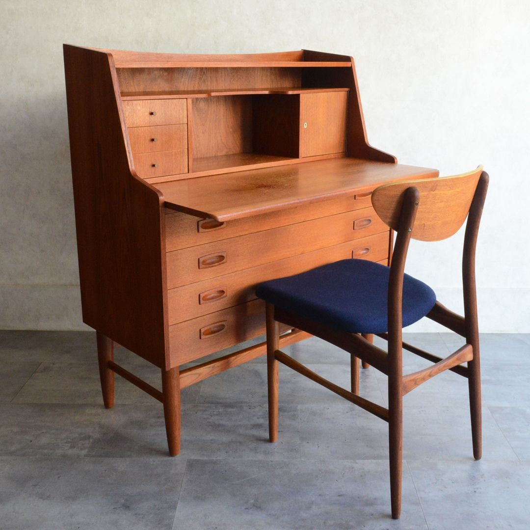 デンマーク 北欧ヴィンテージ チーク ビューロー デスク 北欧家具