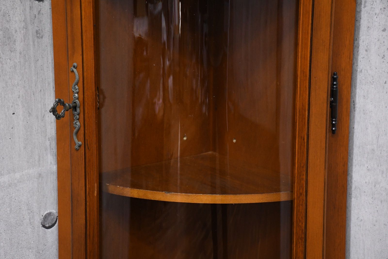 ELC34 イタリア製 象嵌細工 コーナーキャビネット 鍵付き コーナー